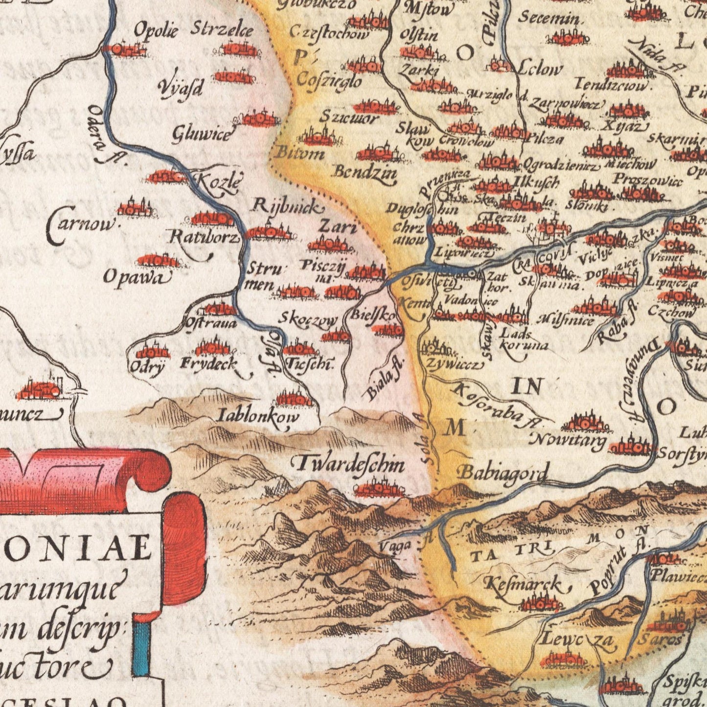 Historische Landkarte Polen um 1570