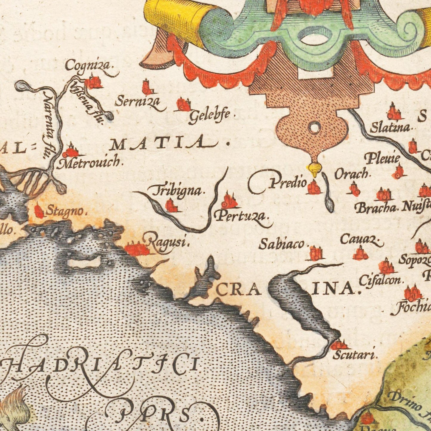 Historische Landkarte Rumänien um 1609