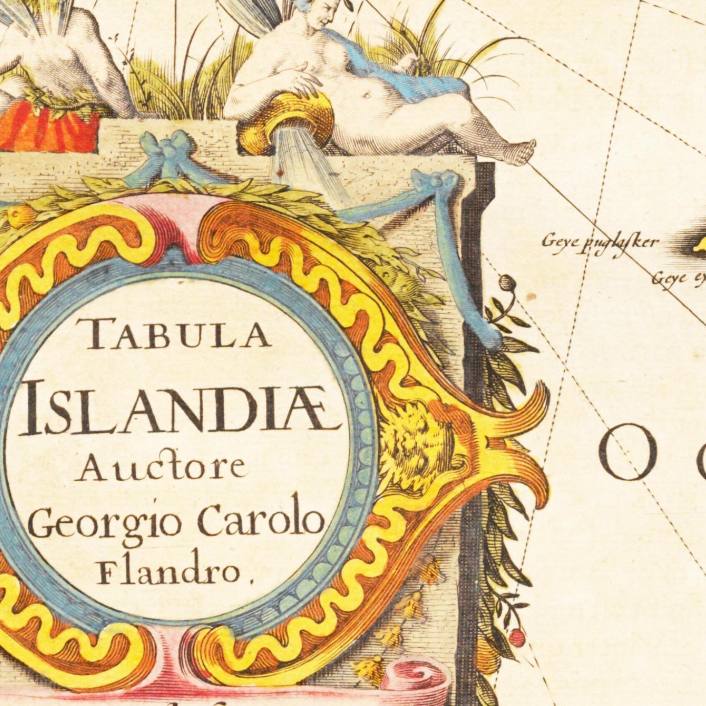 Historische Landkarte Island um 1635