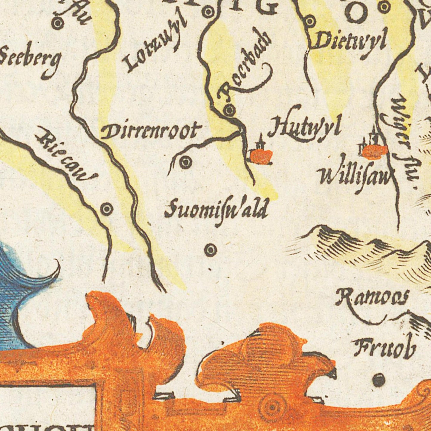 Historische Landkarte Zürichgau um 1609