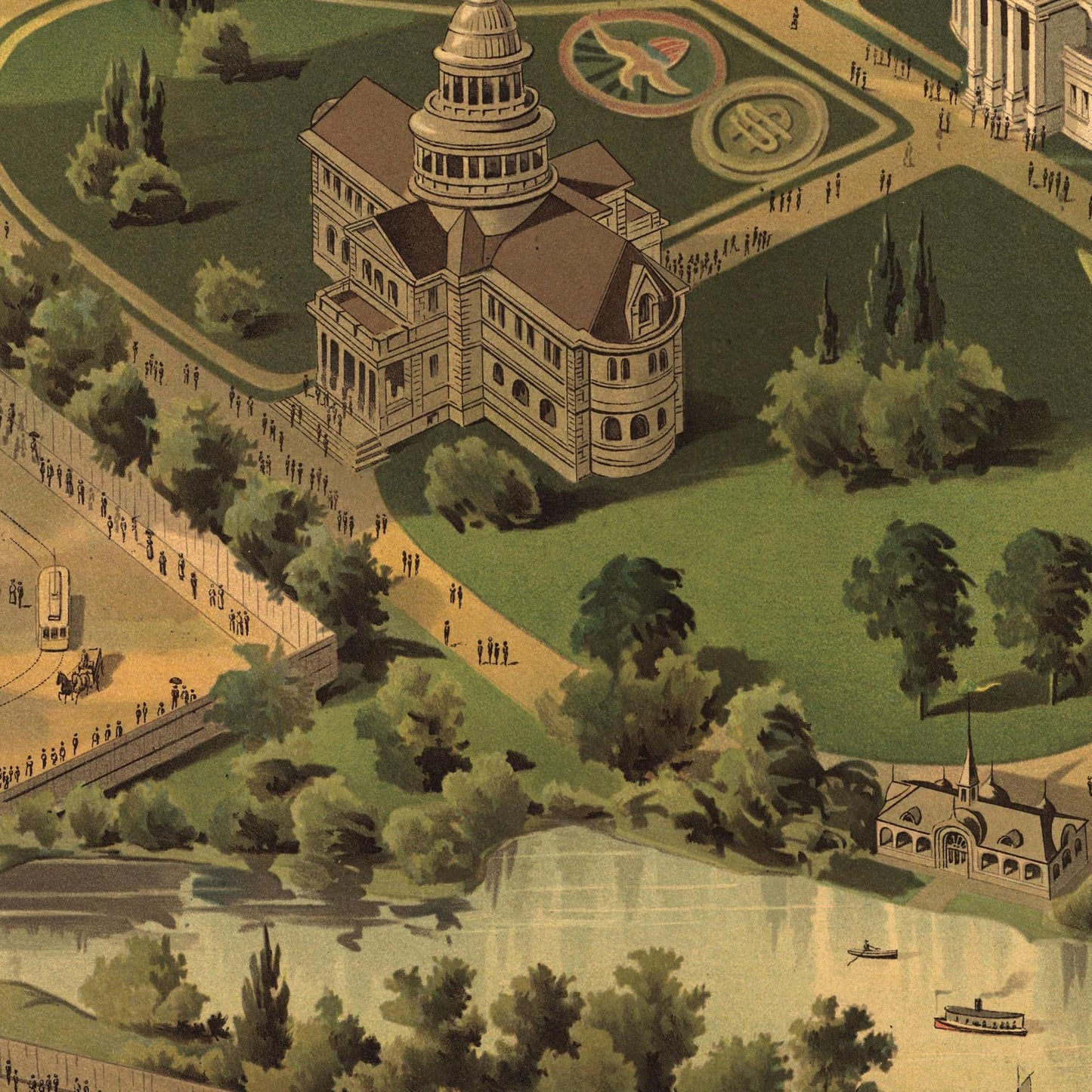 Historische Stadtansicht Nashville um 1897