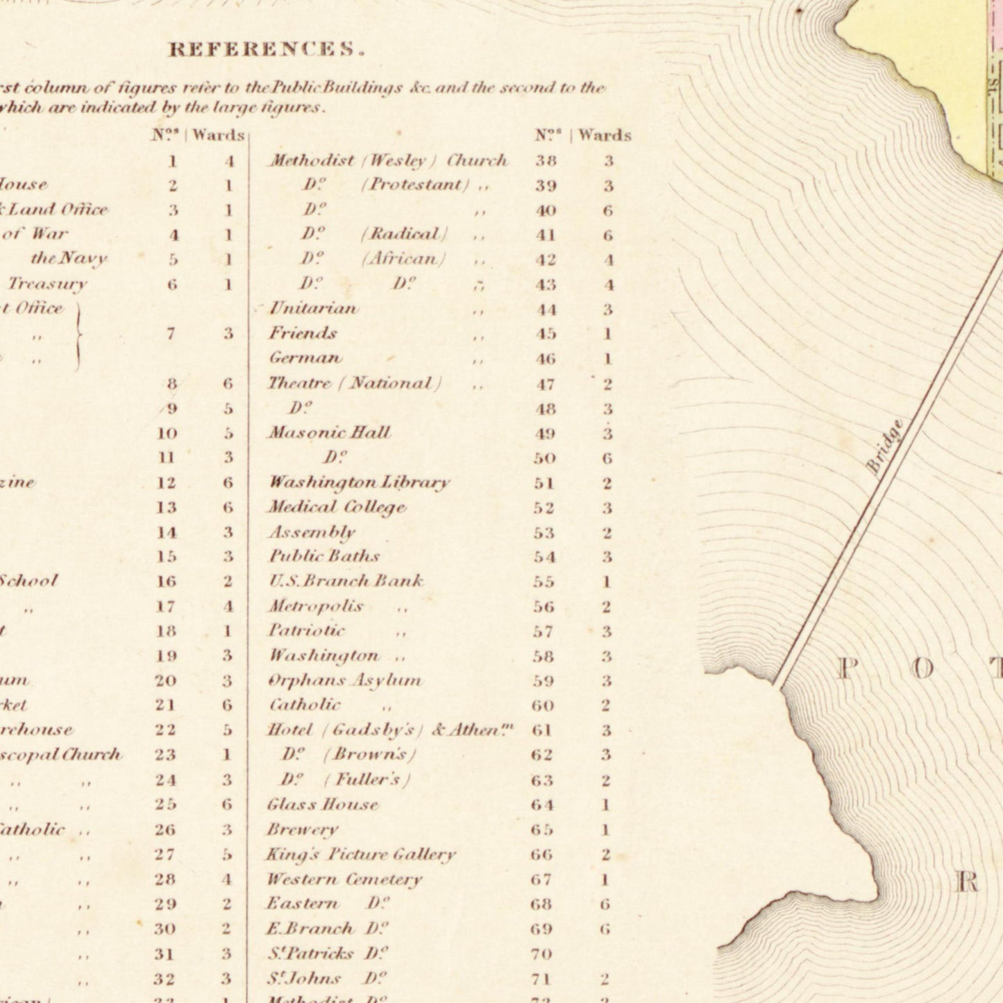 Historische Landkarte District of Columbia um 1849