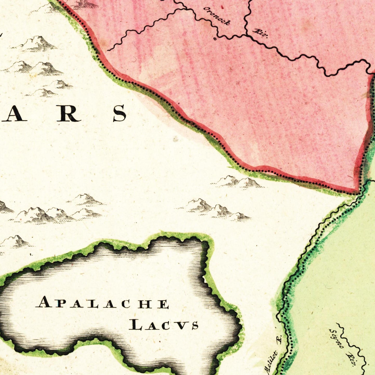 Historische Landkarte Kolonie Virginia um 1750