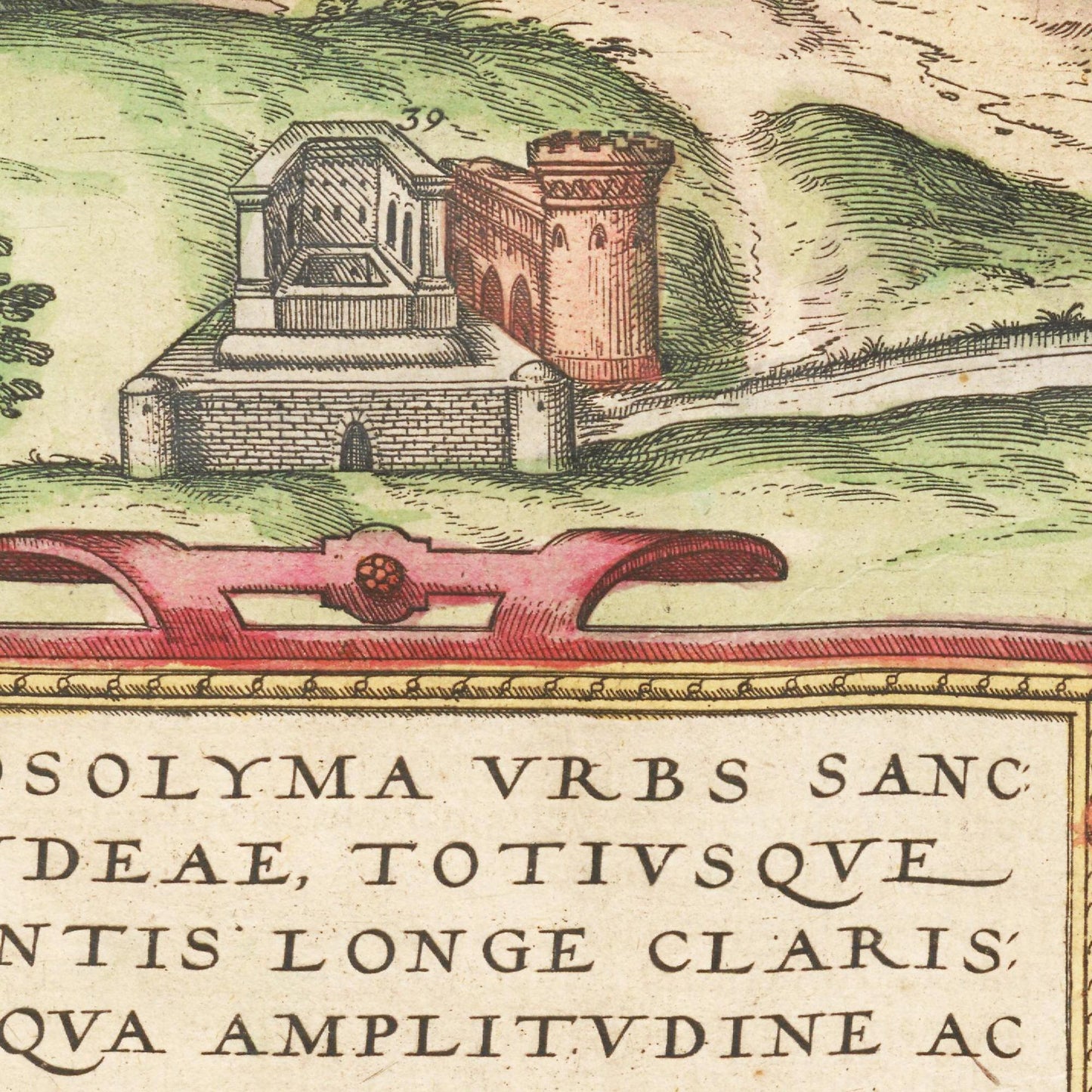 Historische Stadtansicht Jerusalem um 1575