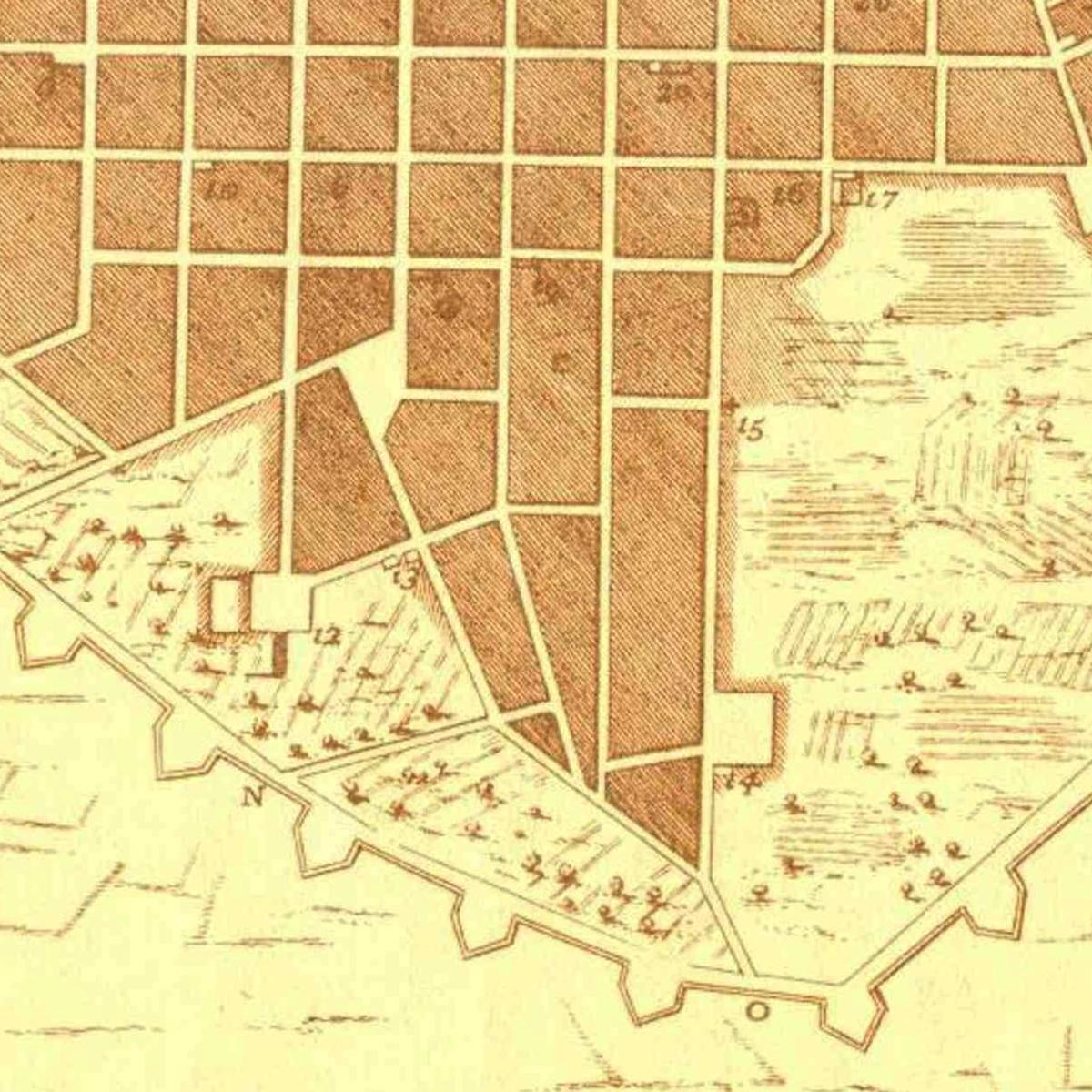 Historischer Stadtplan Lima um 1717