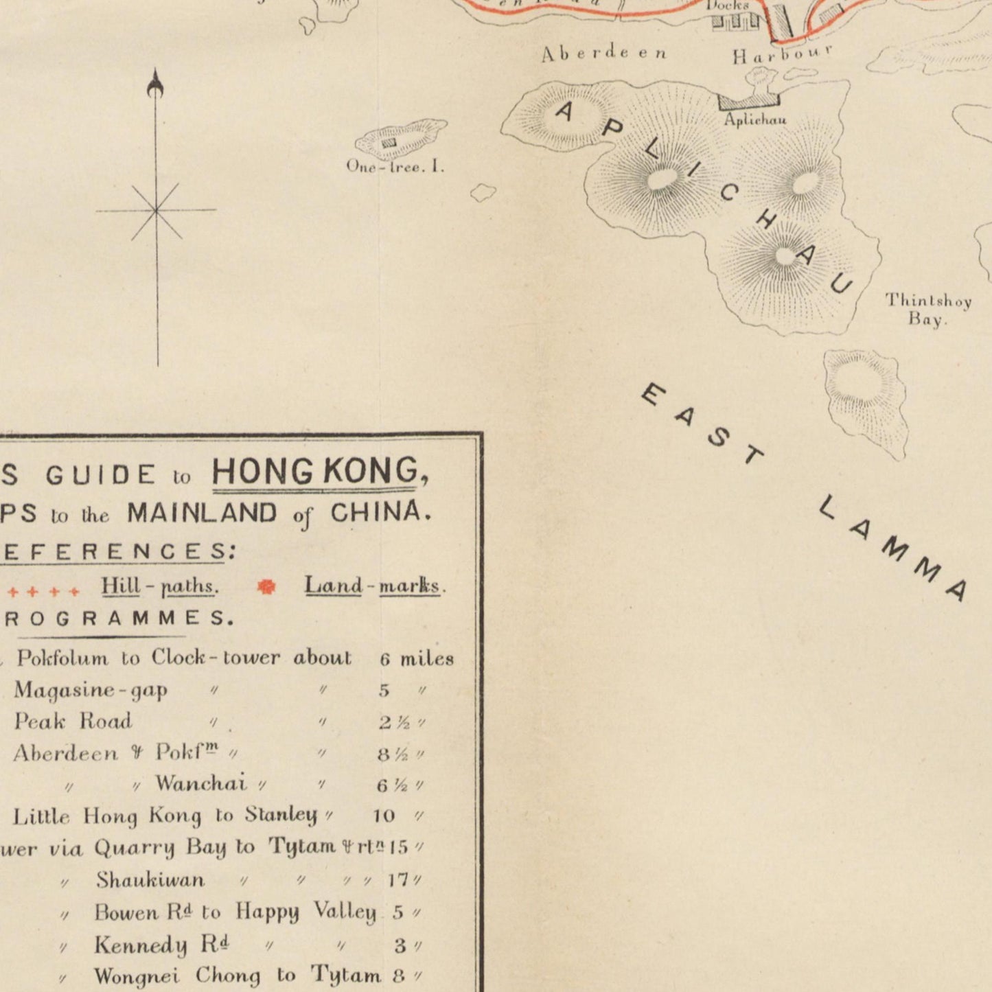 Historischer Stadtplan Hongkong um 1897