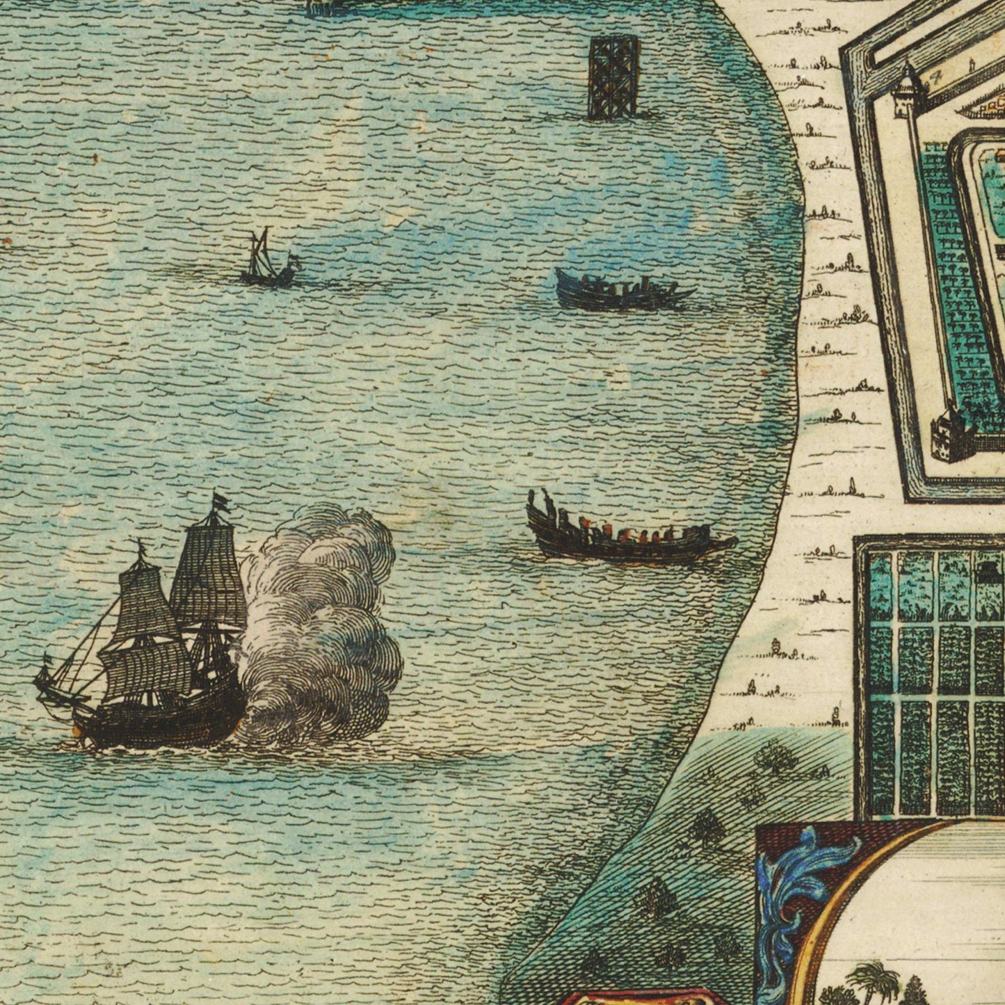 Historischer Stadtplan Jakarta um 1669