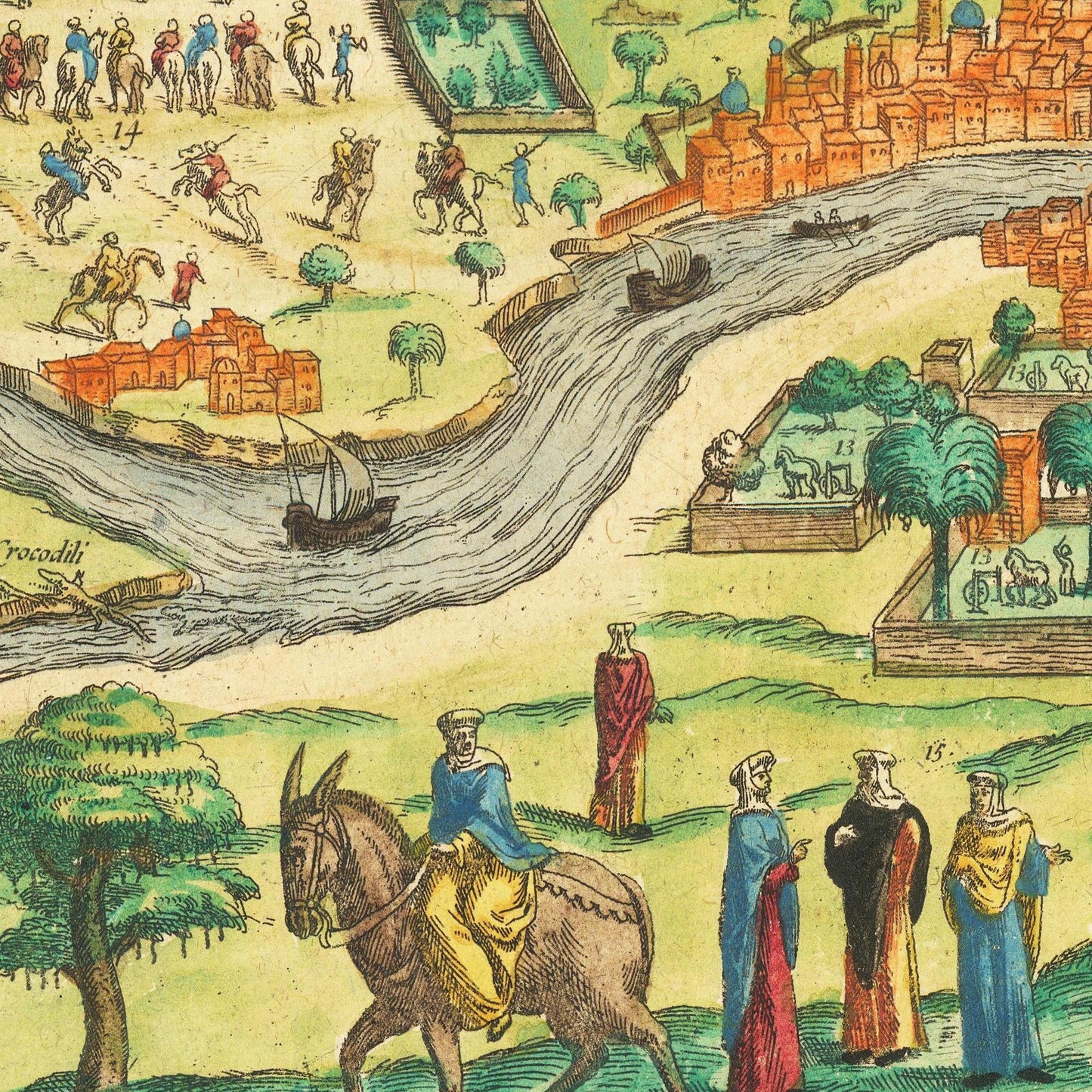 Historischer Stadtplan Kairo um 1572