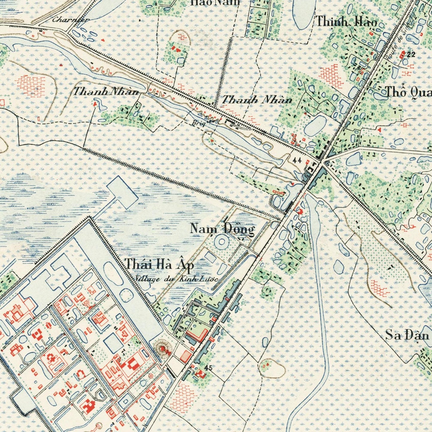 Historischer Stadtplan Hanoi um 1911