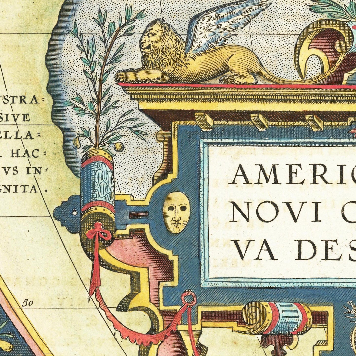 Historische Landkarte Amerika um 1570