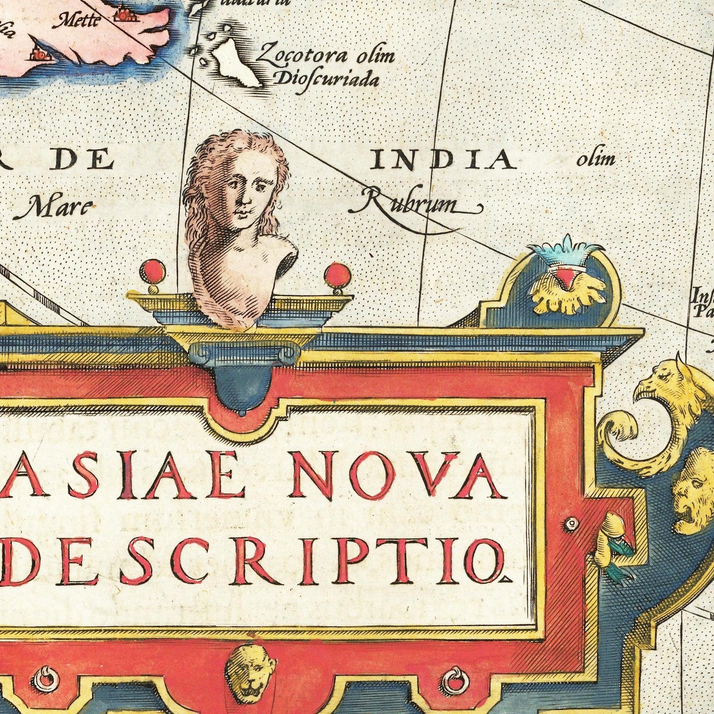 Historische Landkarte Asien um 1570