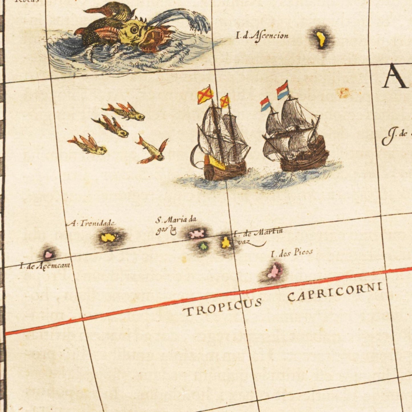 Historische Landkarte Afrika um 1635