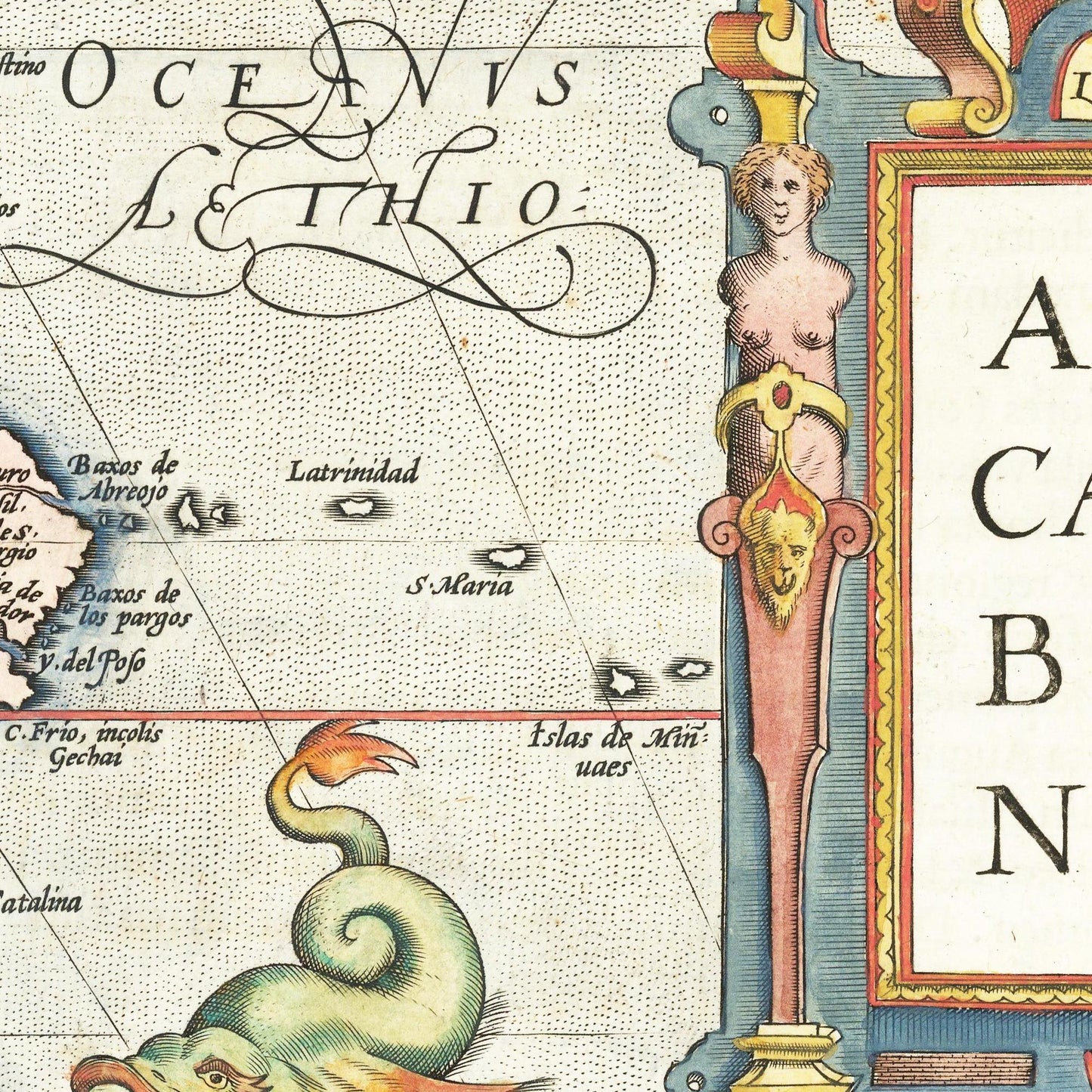 Historische Landkarte Afrika um 1570