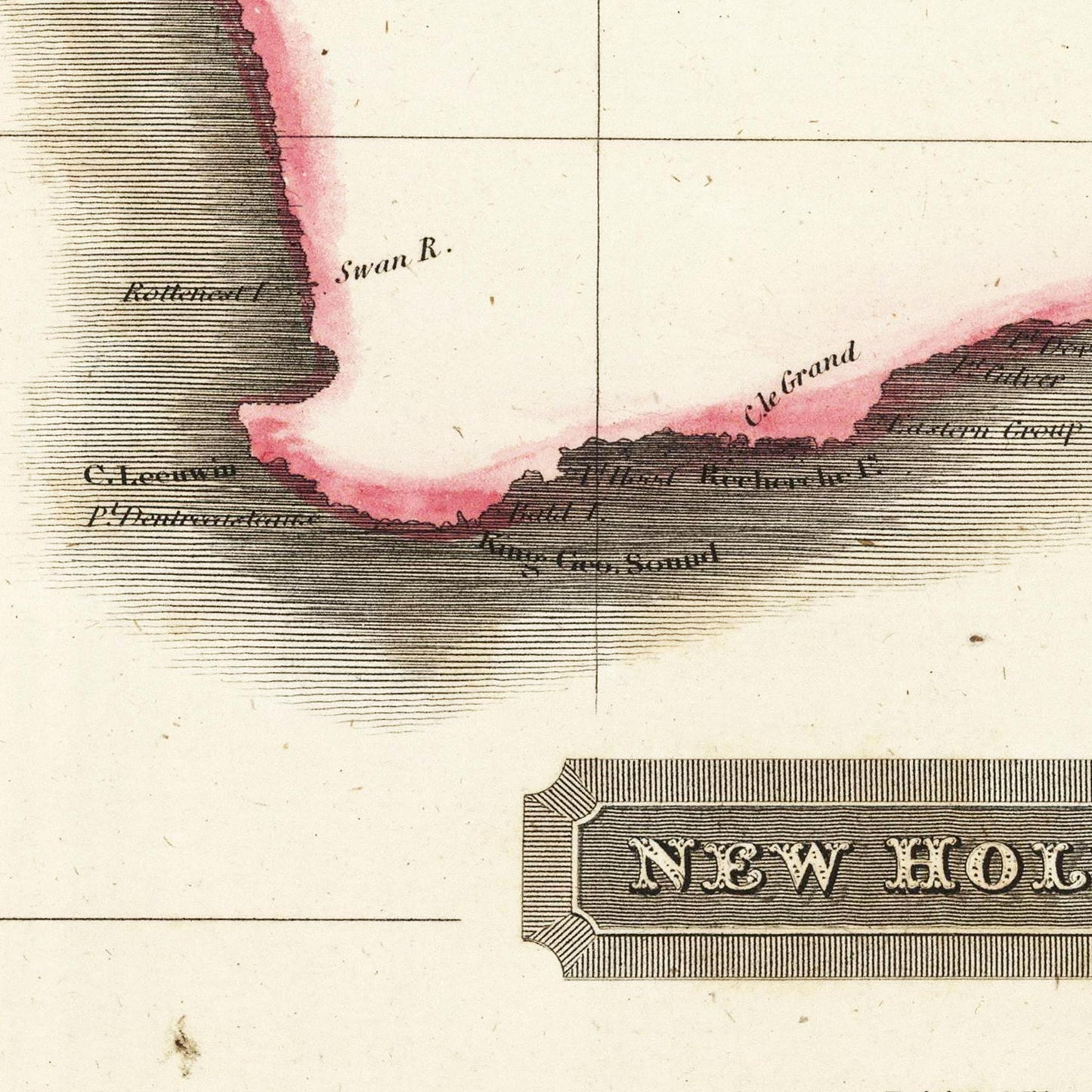 Historische Landkarte Australien um 1817