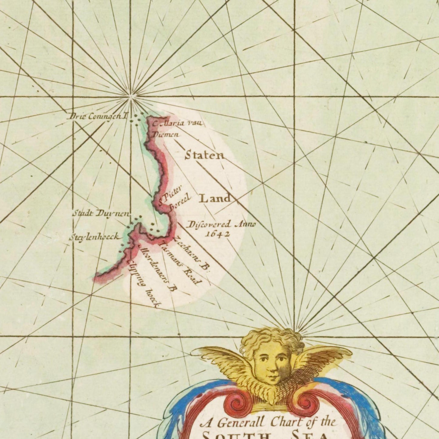 Historische Landkarte Ozeanien um 1705