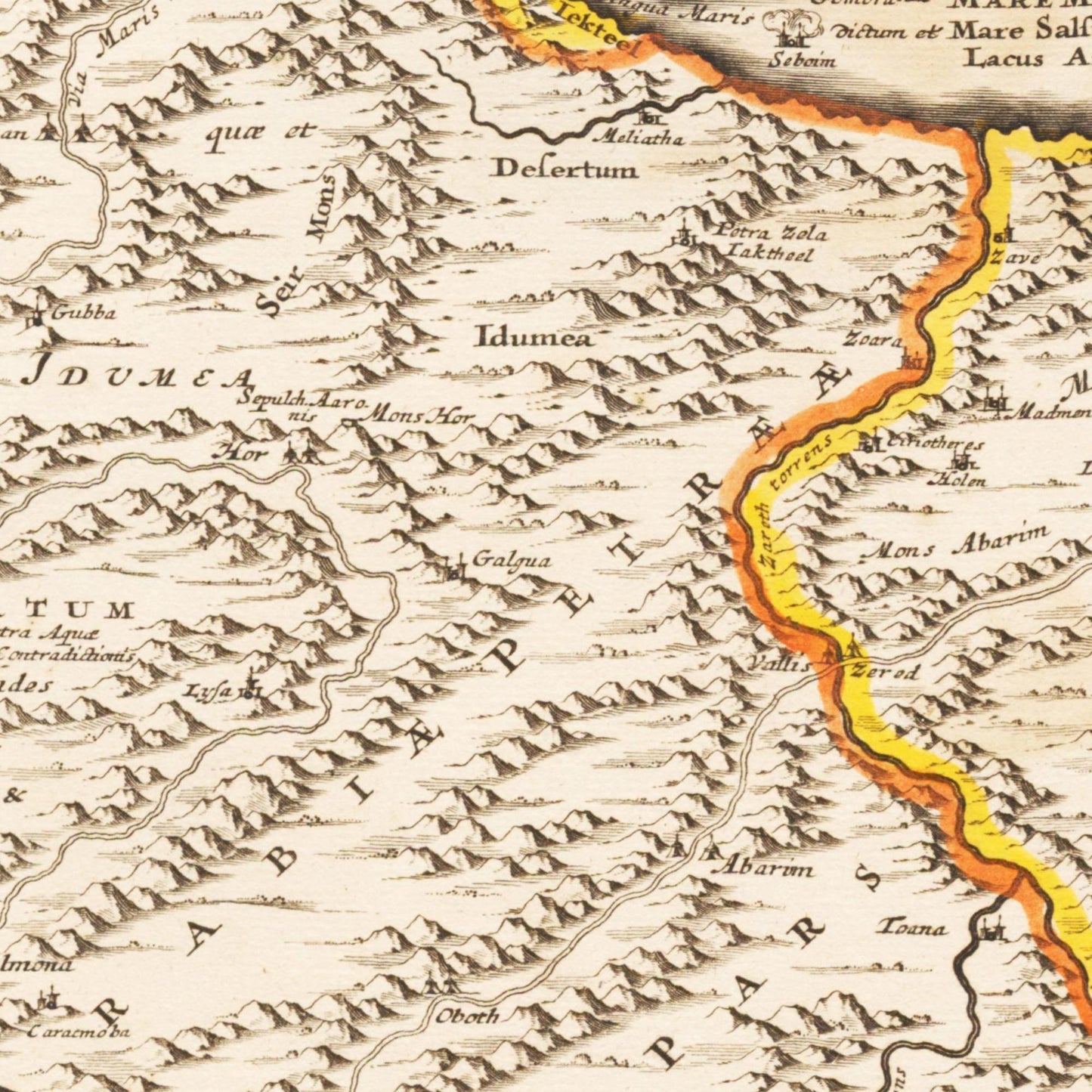 Historische Landkarte Heiliges Land um 1694