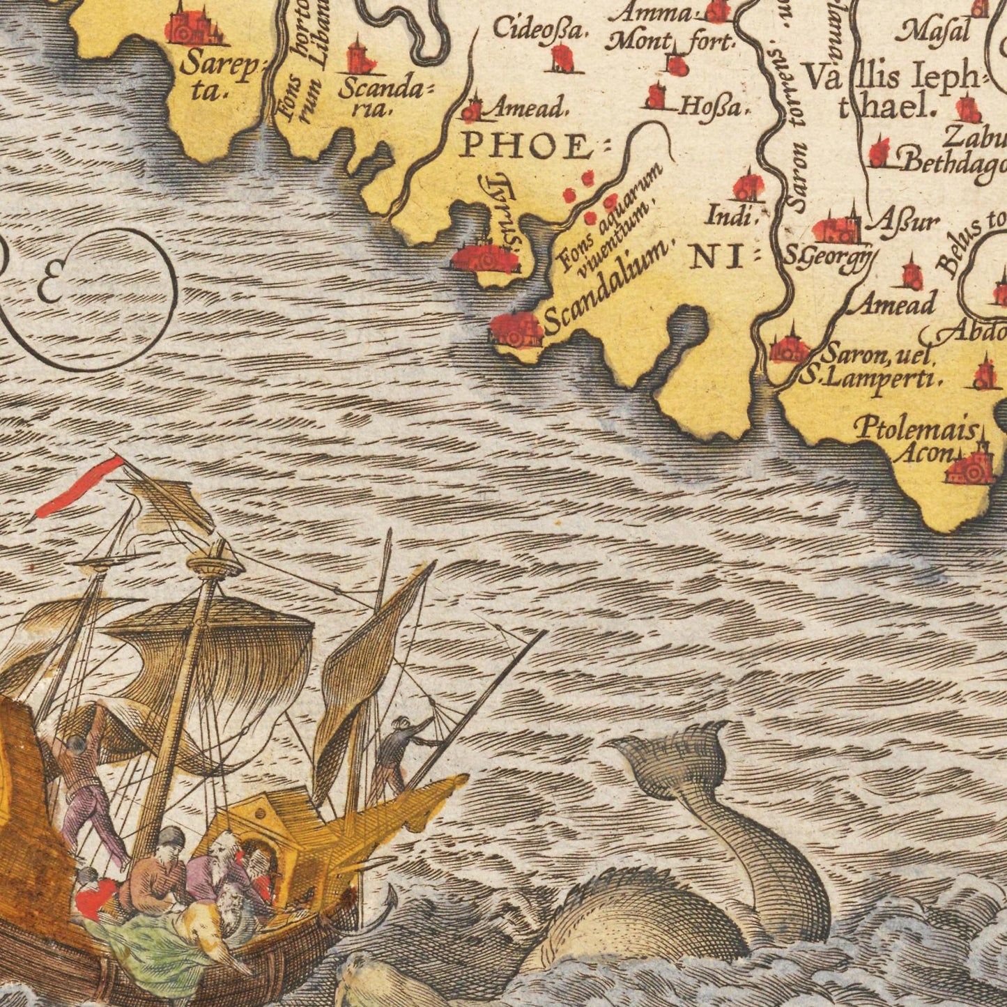 Historische Landkarte Heiliges Land um 1609