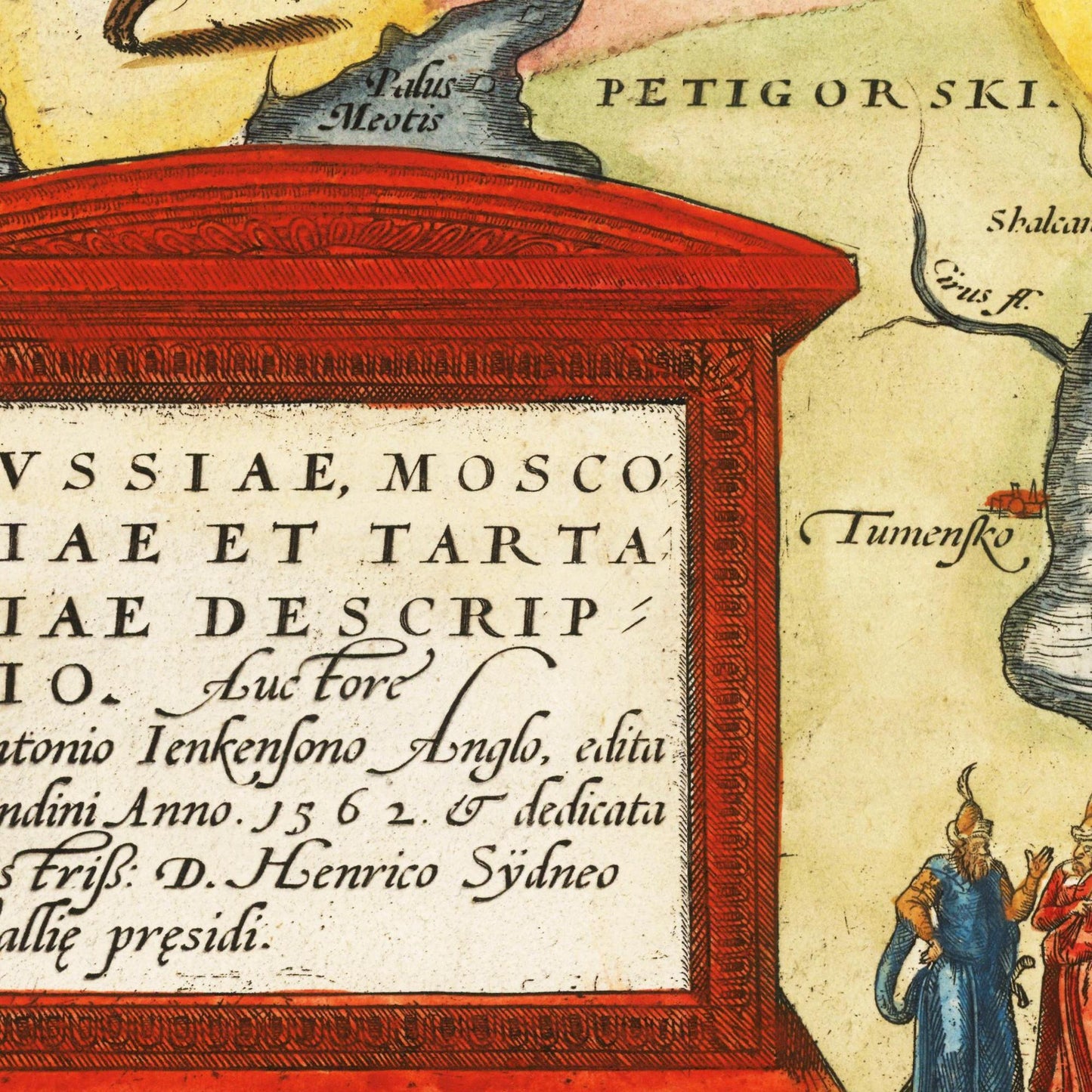 Historische Landkarte Russland um 1580