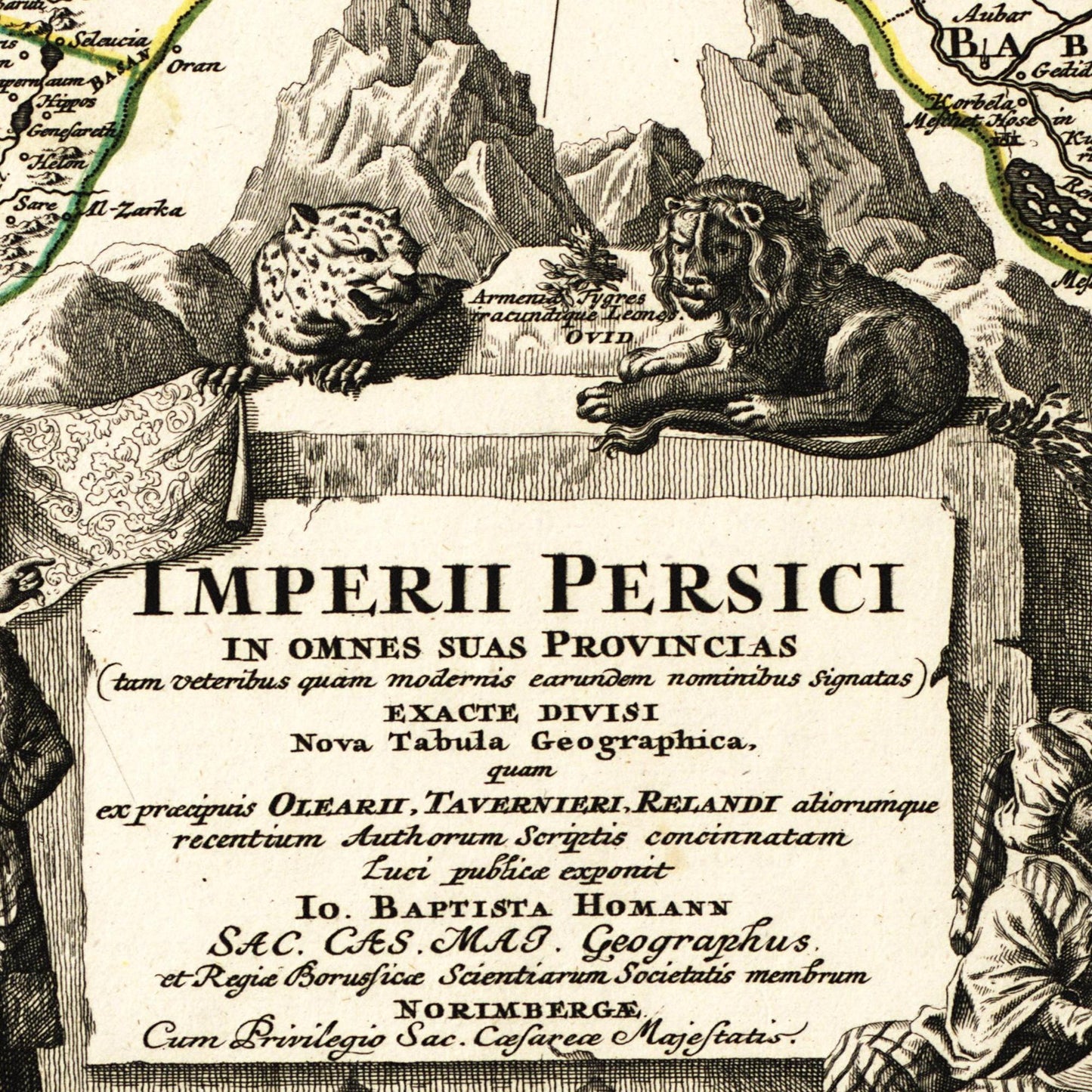 Historische Landkarte Persien um 1750