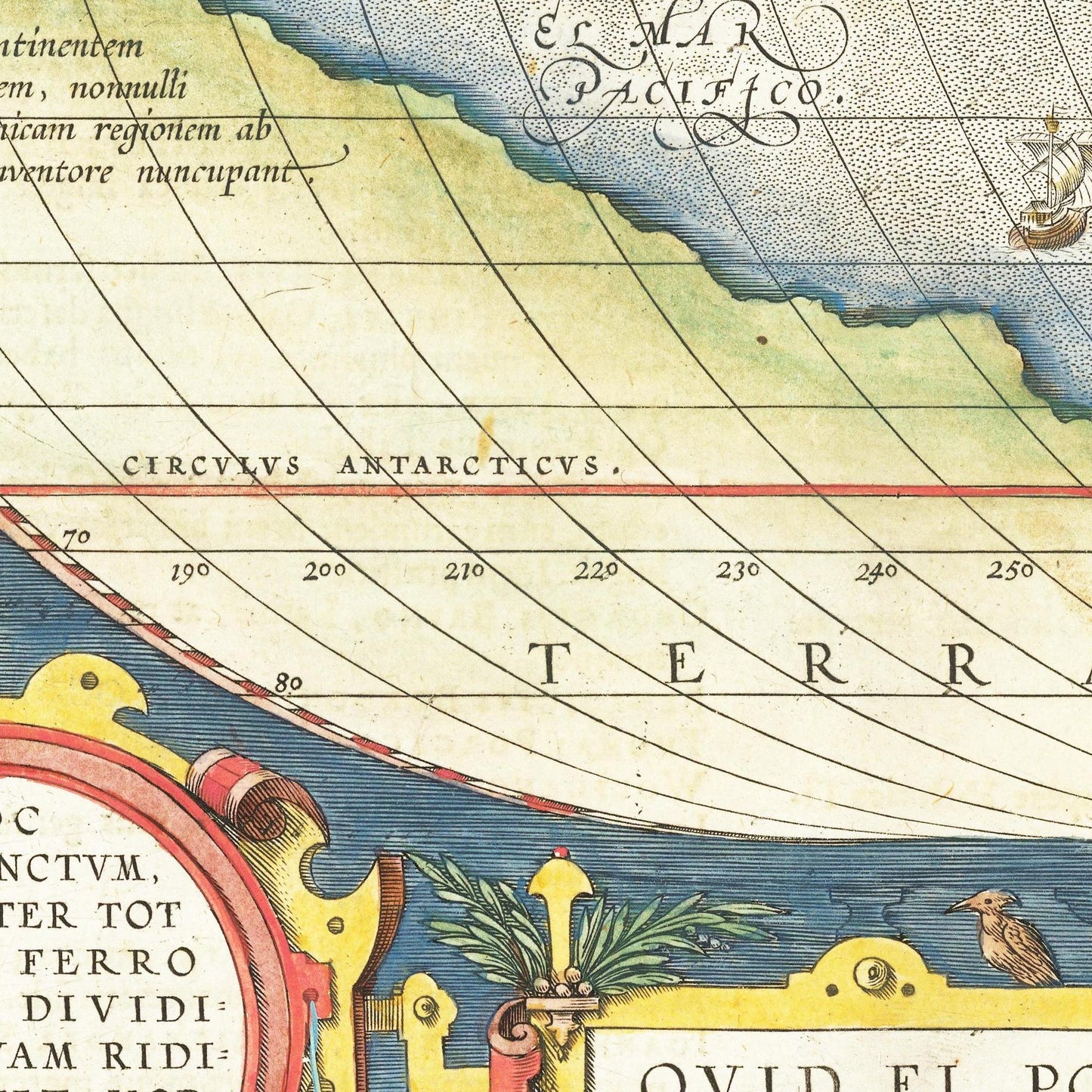 Historische Weltkarte um 1570