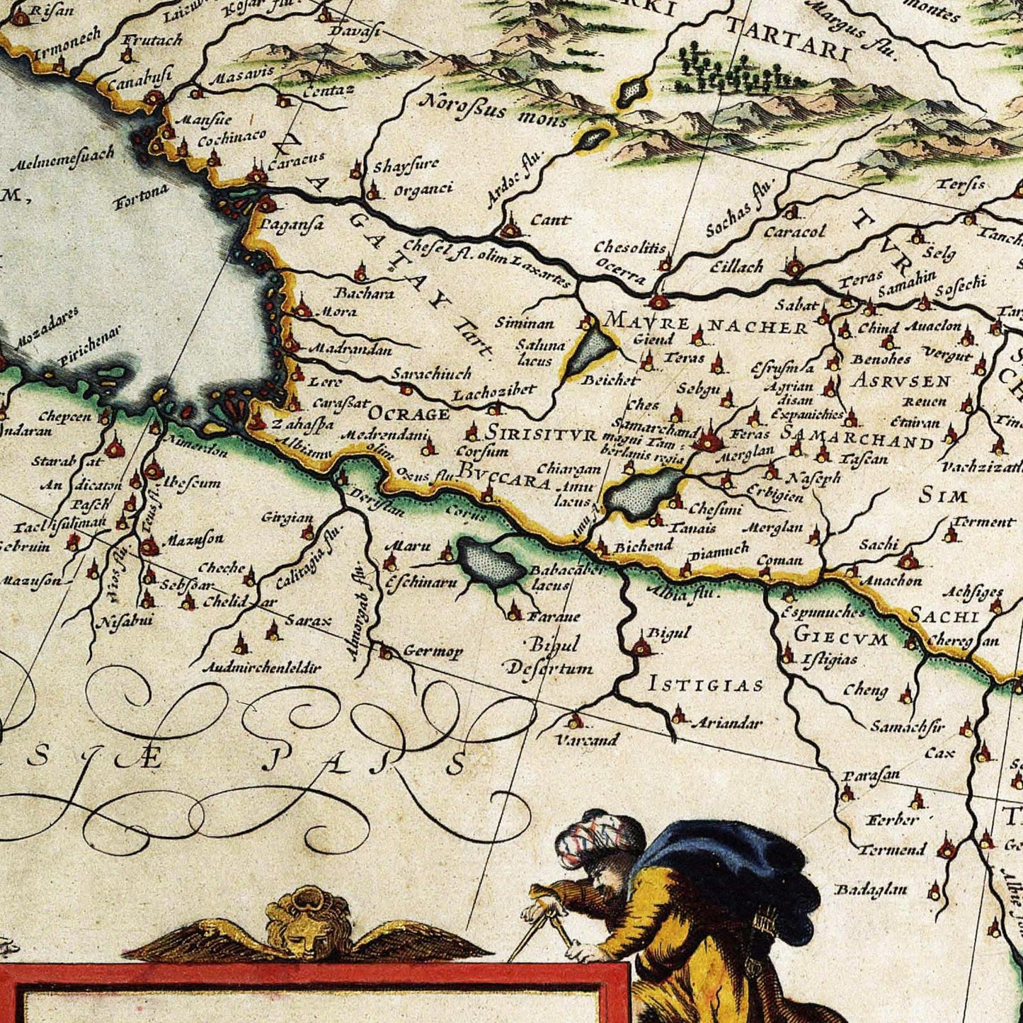 Historische Landkarte Sibirien um 1690