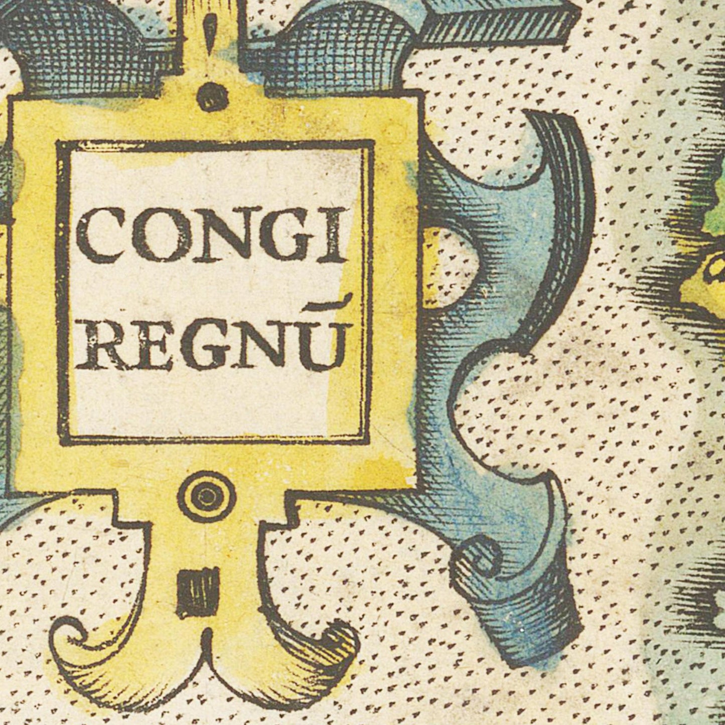 Historische Landkarte Kongo um 1609