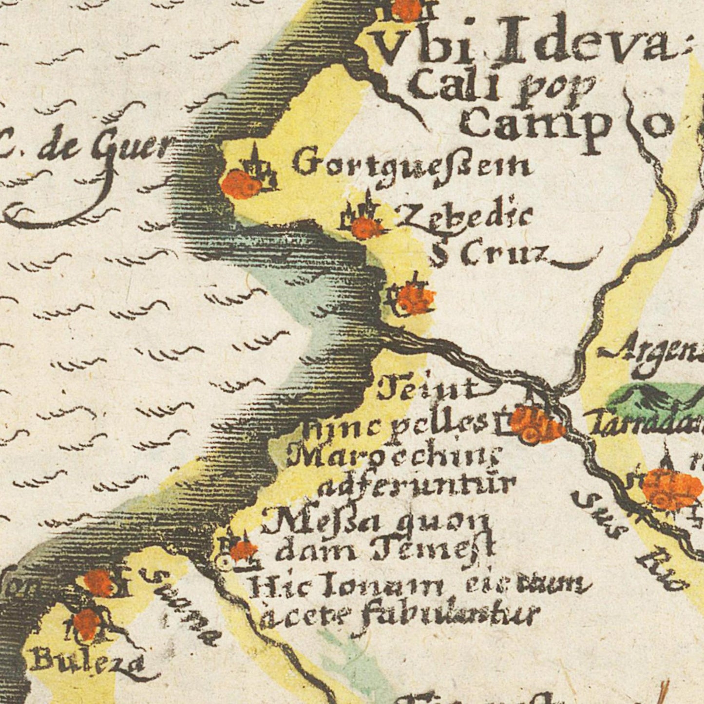 Historische Landkarte Marrakesch um 1609