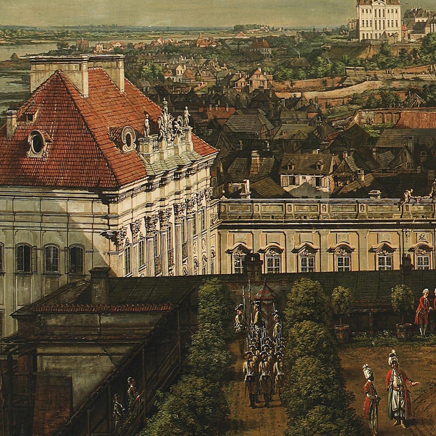 Historische Ansicht Warschau um 1750