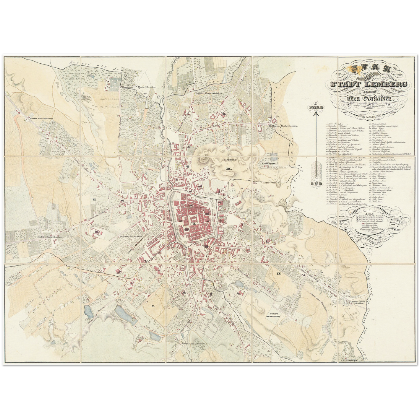 Historical city map Test product horizontal 3 sizes