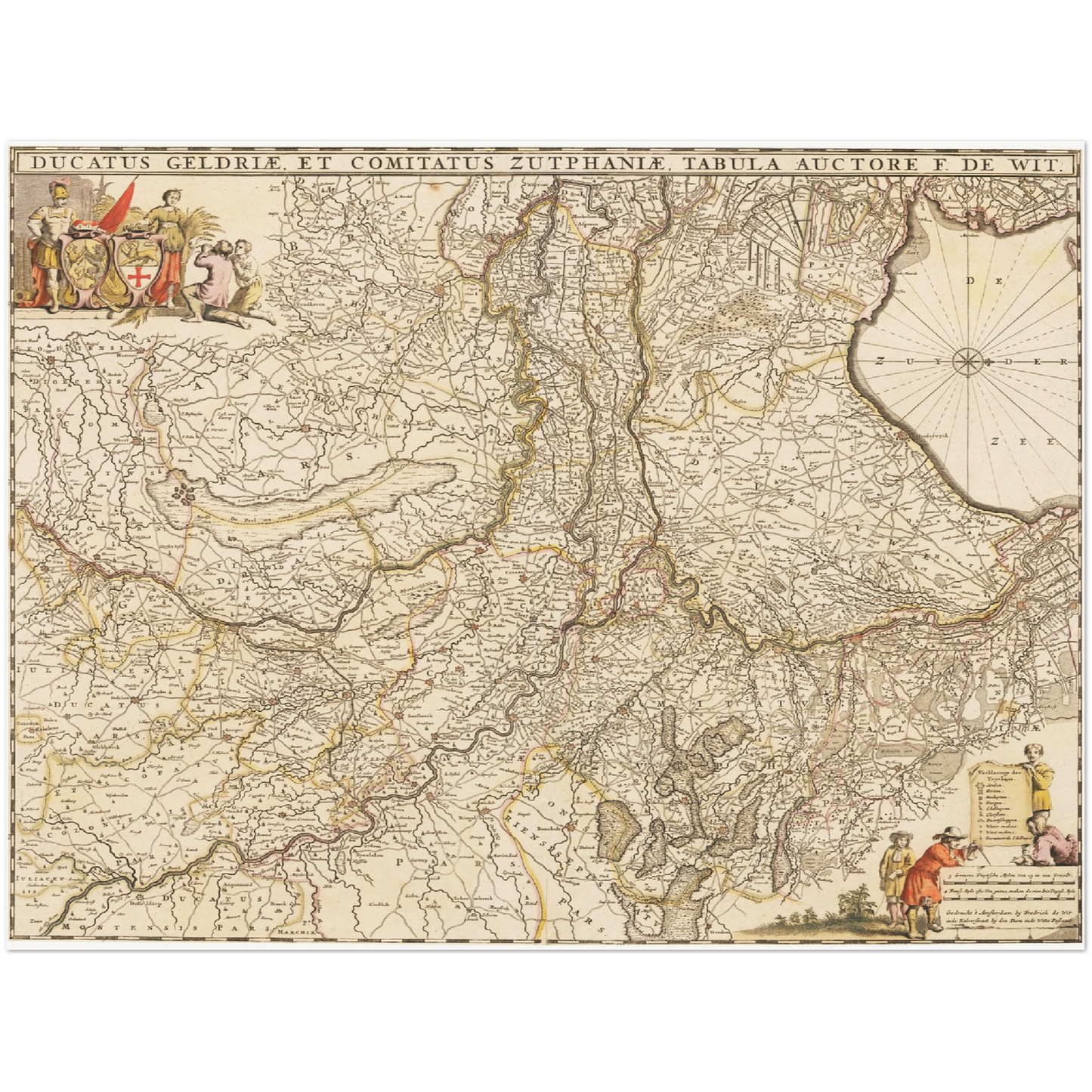 Historische Landkarte Geldern um 1635