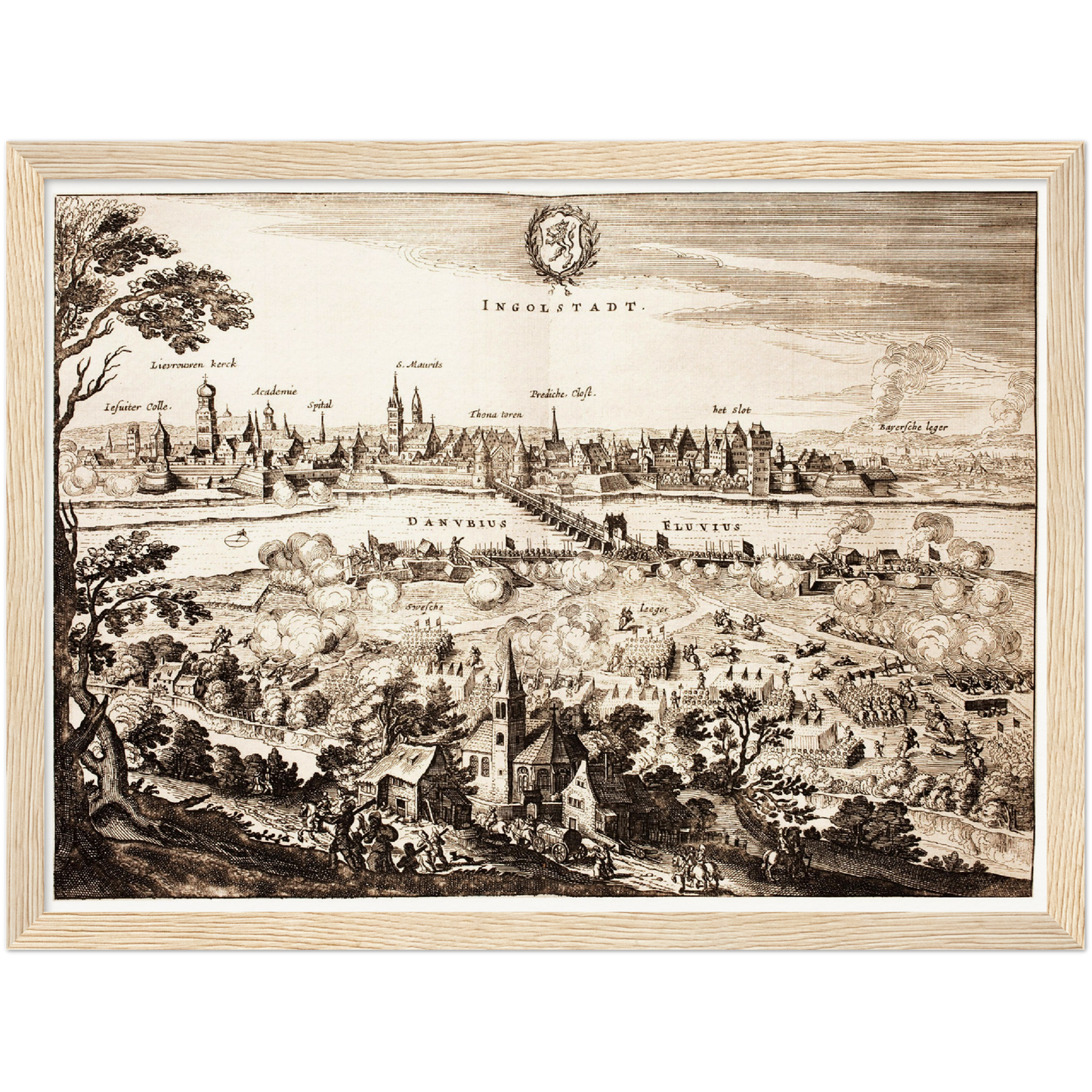 Historische Stadtansicht Ingolstadt um 1632