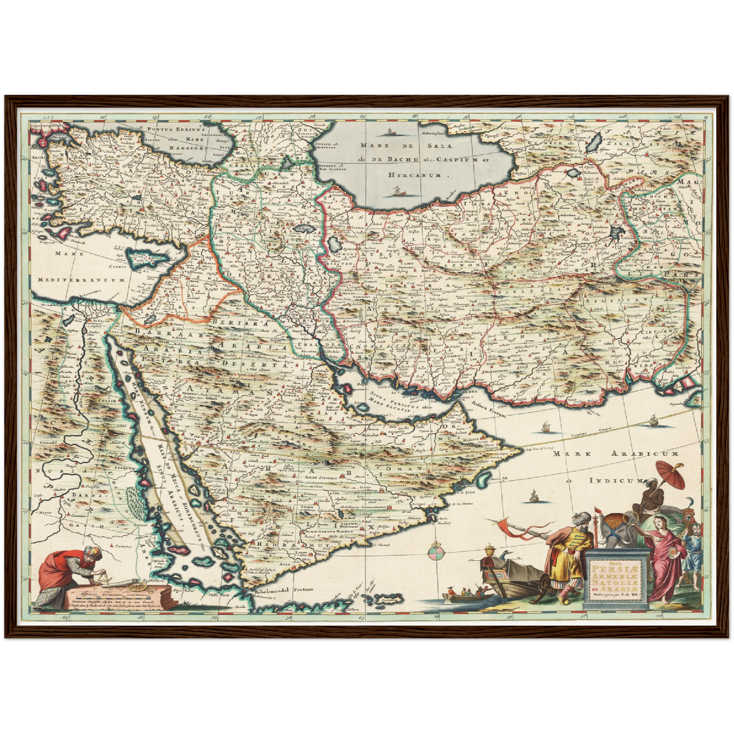 Historische Landkarte Arabien & Persien um 1680