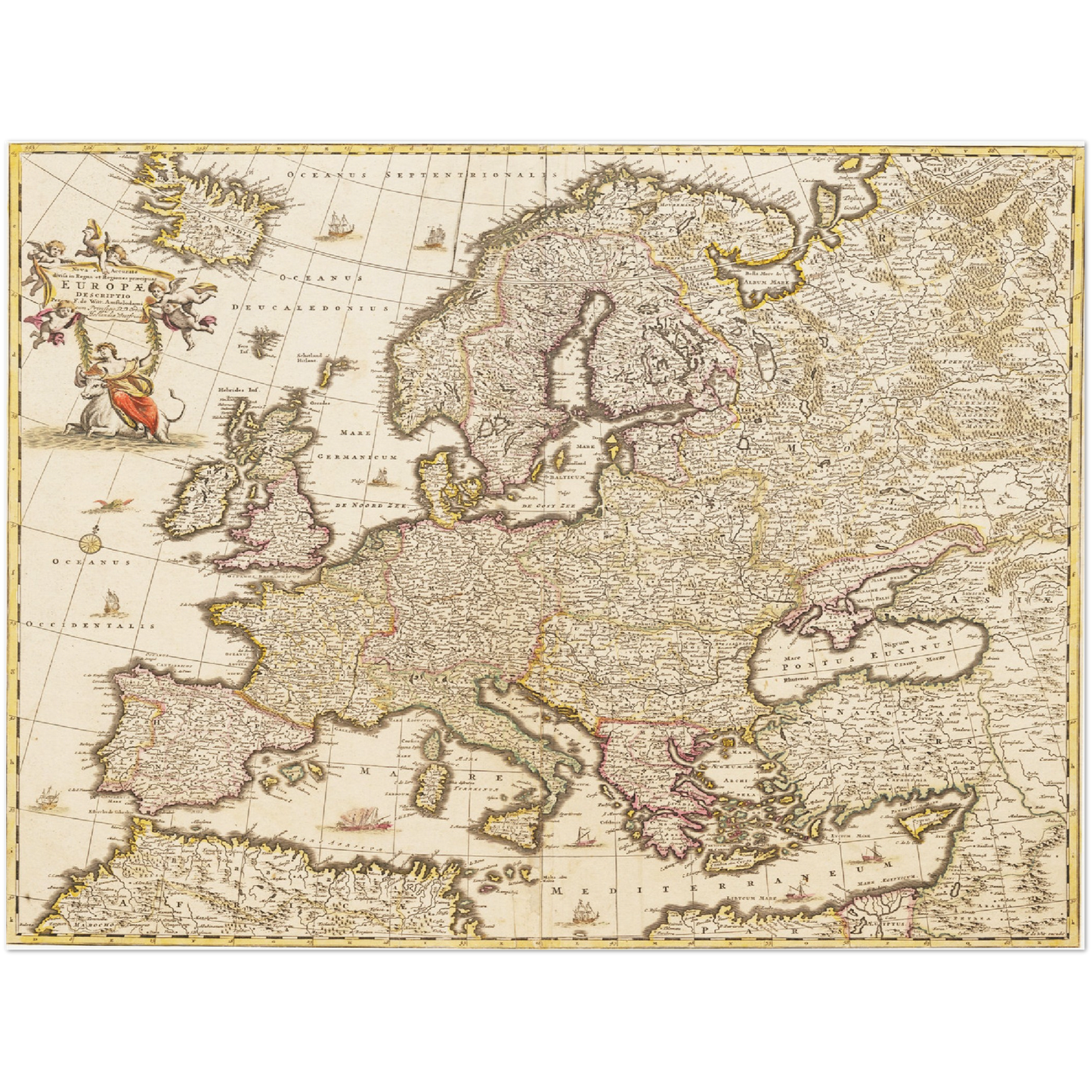 Historische Europakarte um 1698