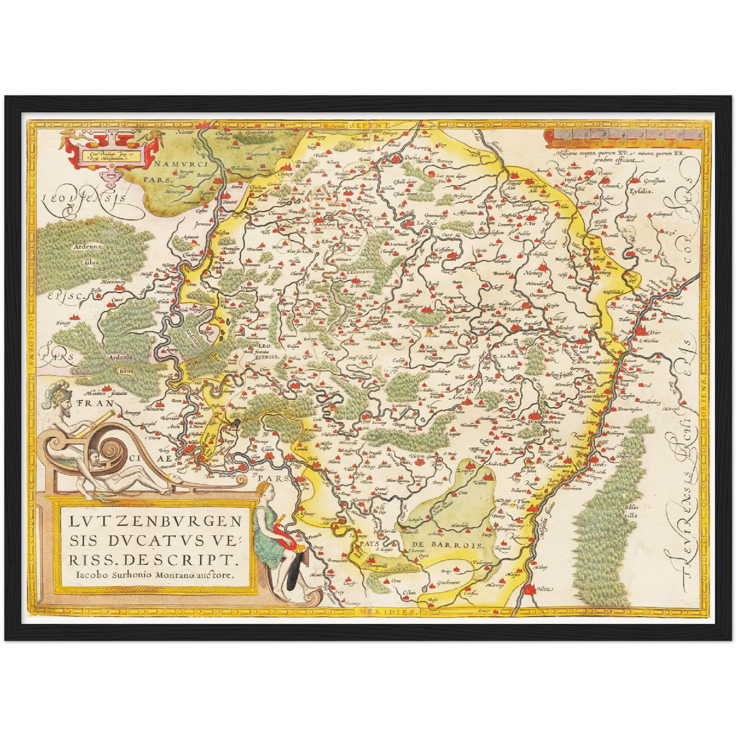 Historische Landkarte Luxemburg um 1609