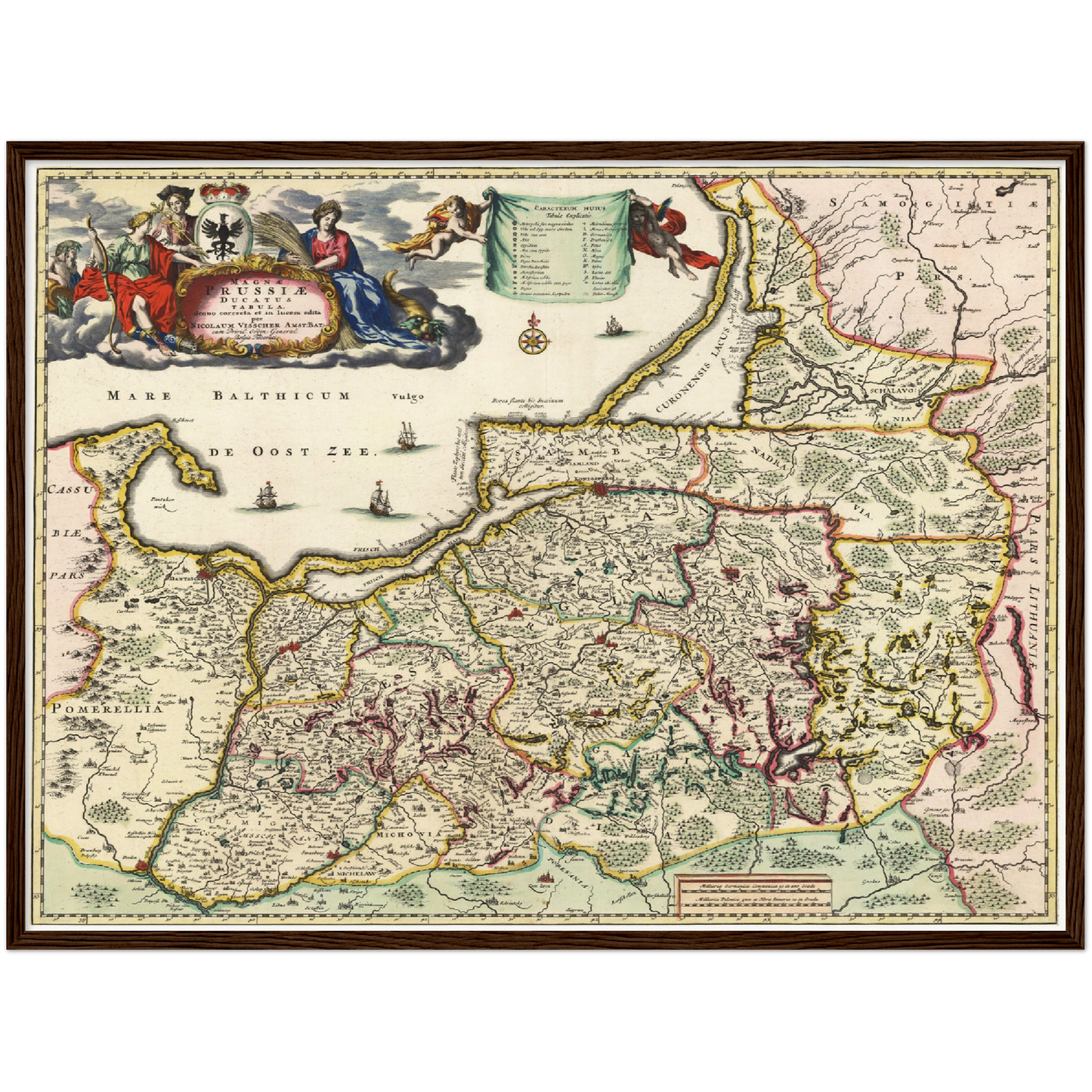 Historische Landkarte Preußen um 1680