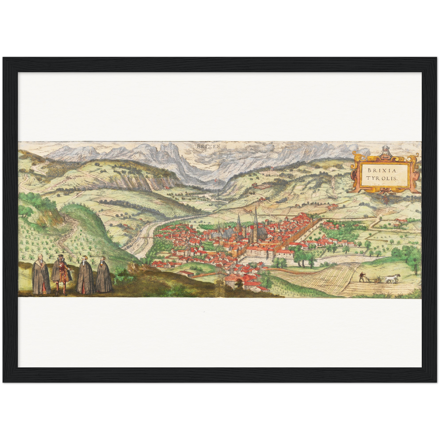 Historische Stadtansicht Brixen um 1592