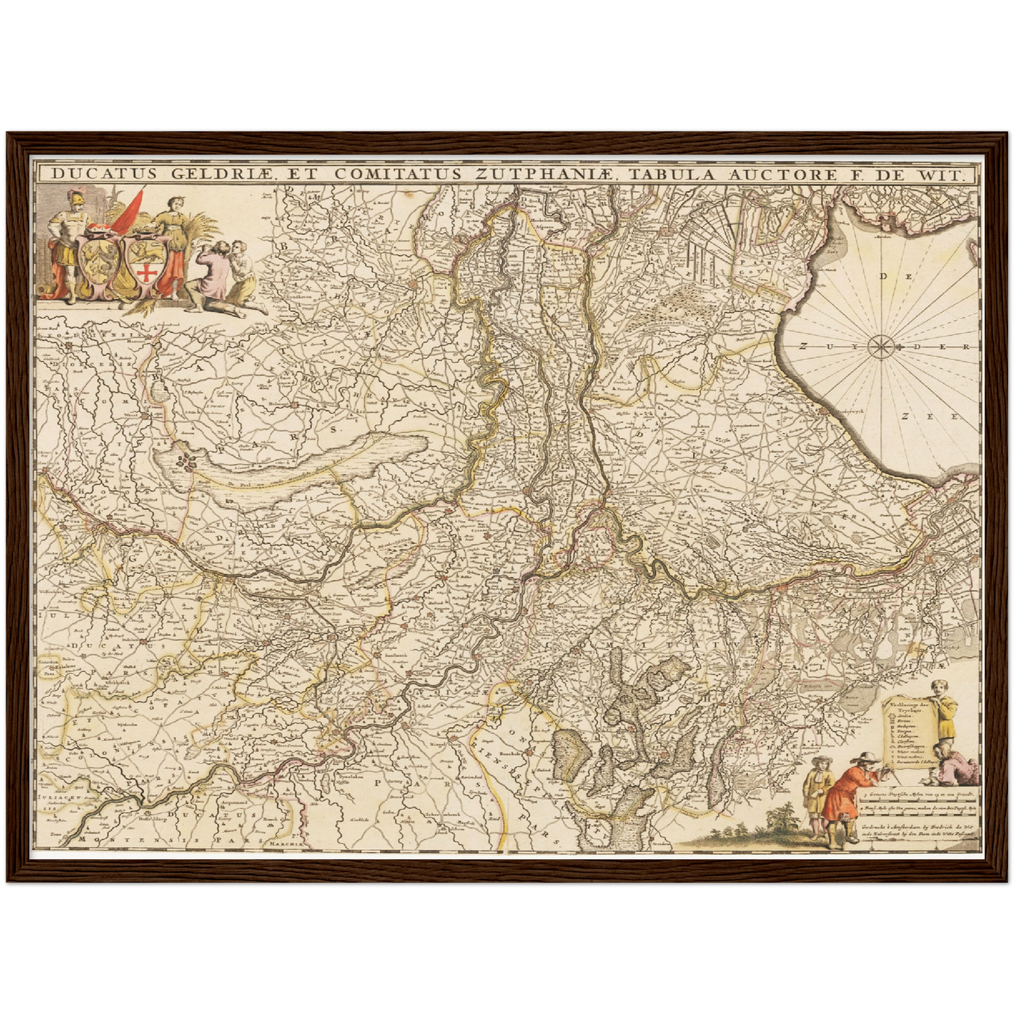 Historische Landkarte Geldern um 1635