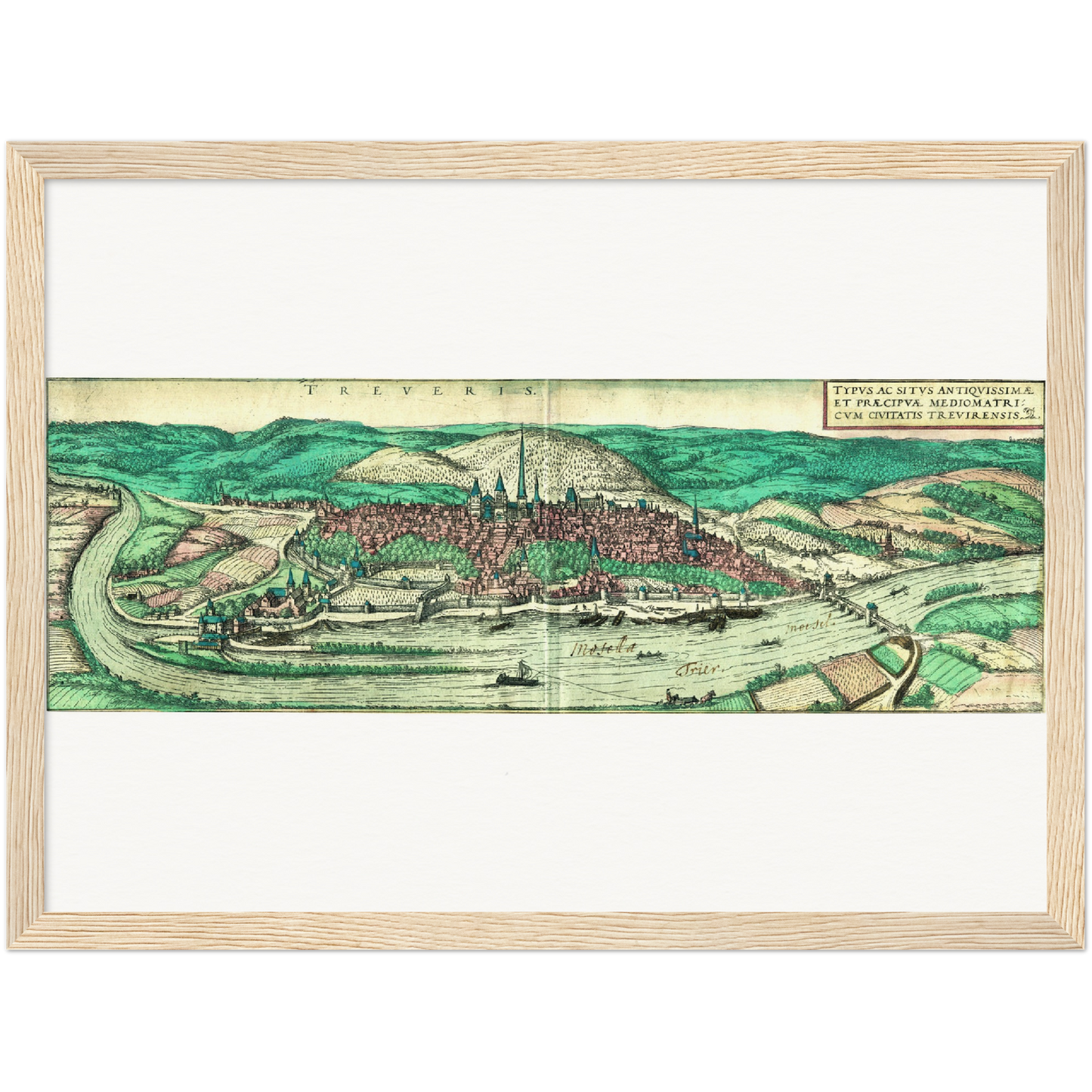 Historische Stadtansicht Trier um 1572