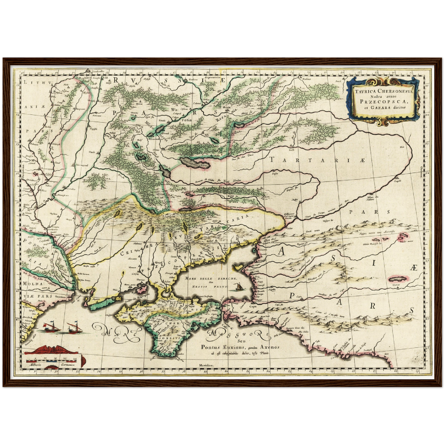 Historical city map Test product horizontal 3 sizes
