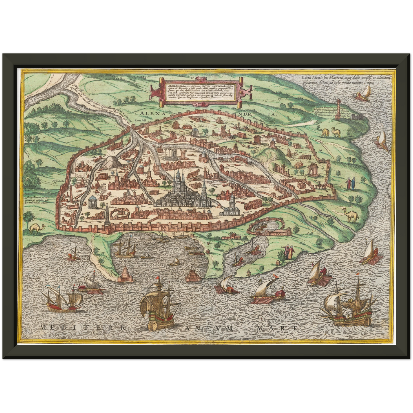 Historischer Stadtansicht Alexandria um 1582