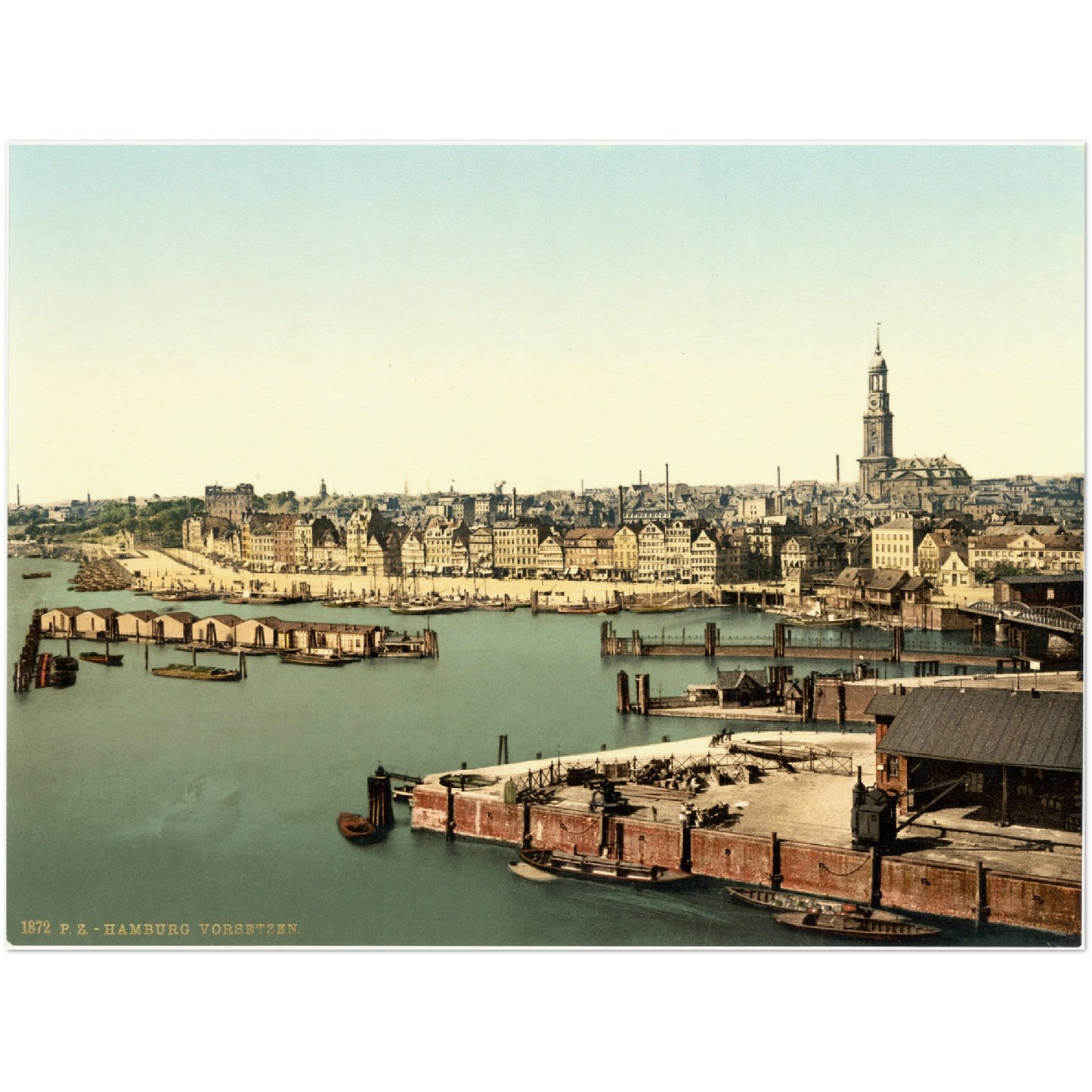 Historische Ansicht Hamburger Hafen um 1895