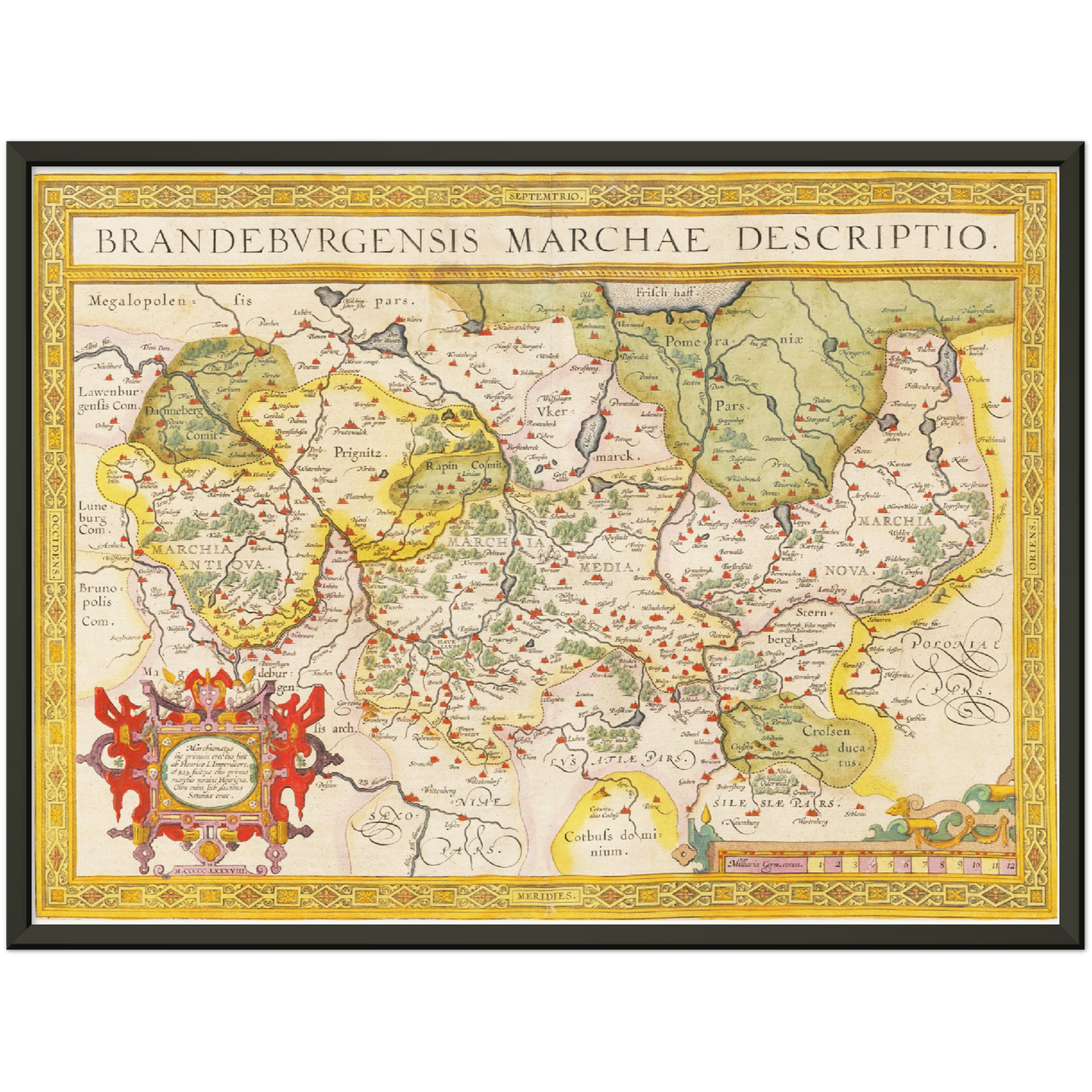 Historische Landkarte Brandenburg um 1609