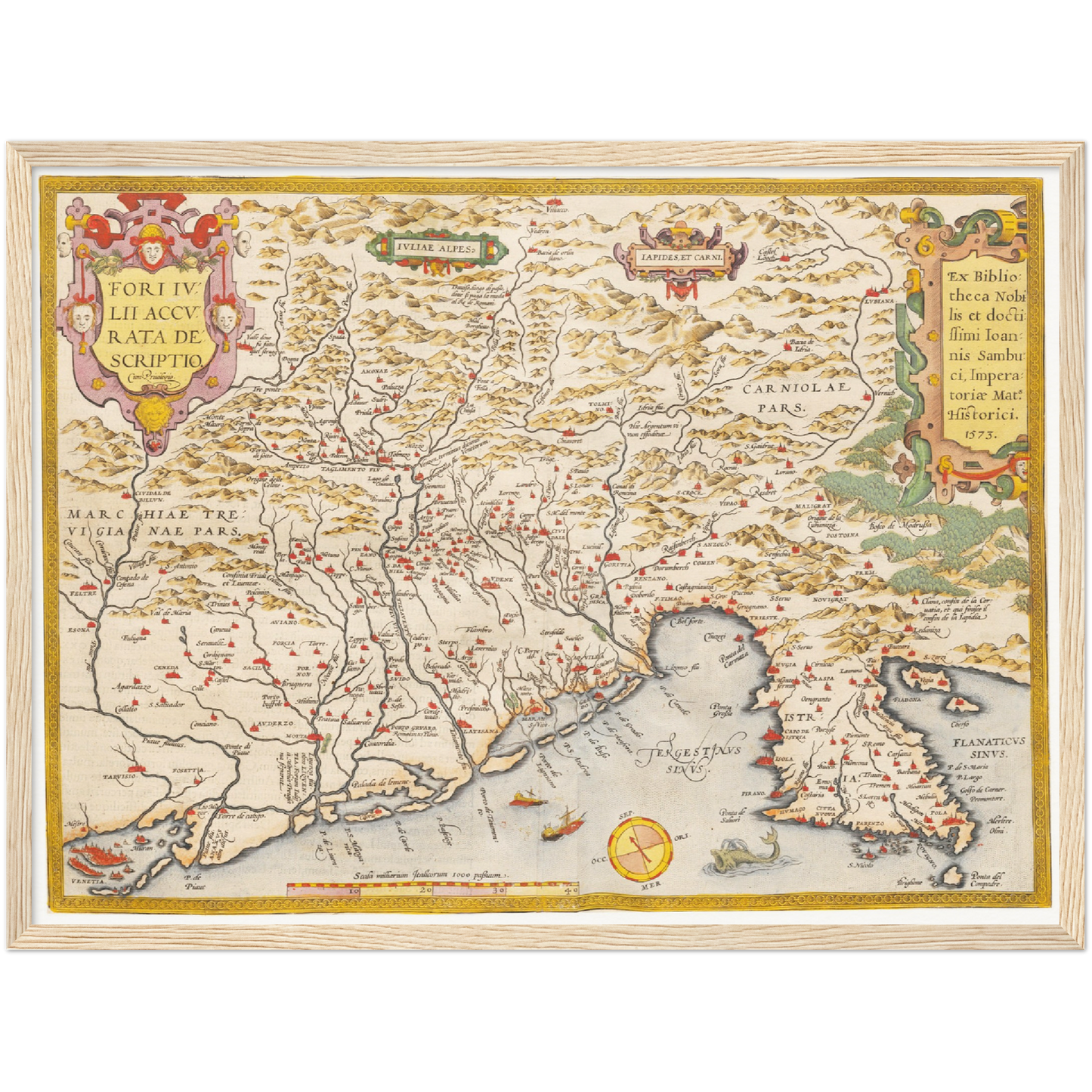 Historische Landkarte Venetien um 1609
