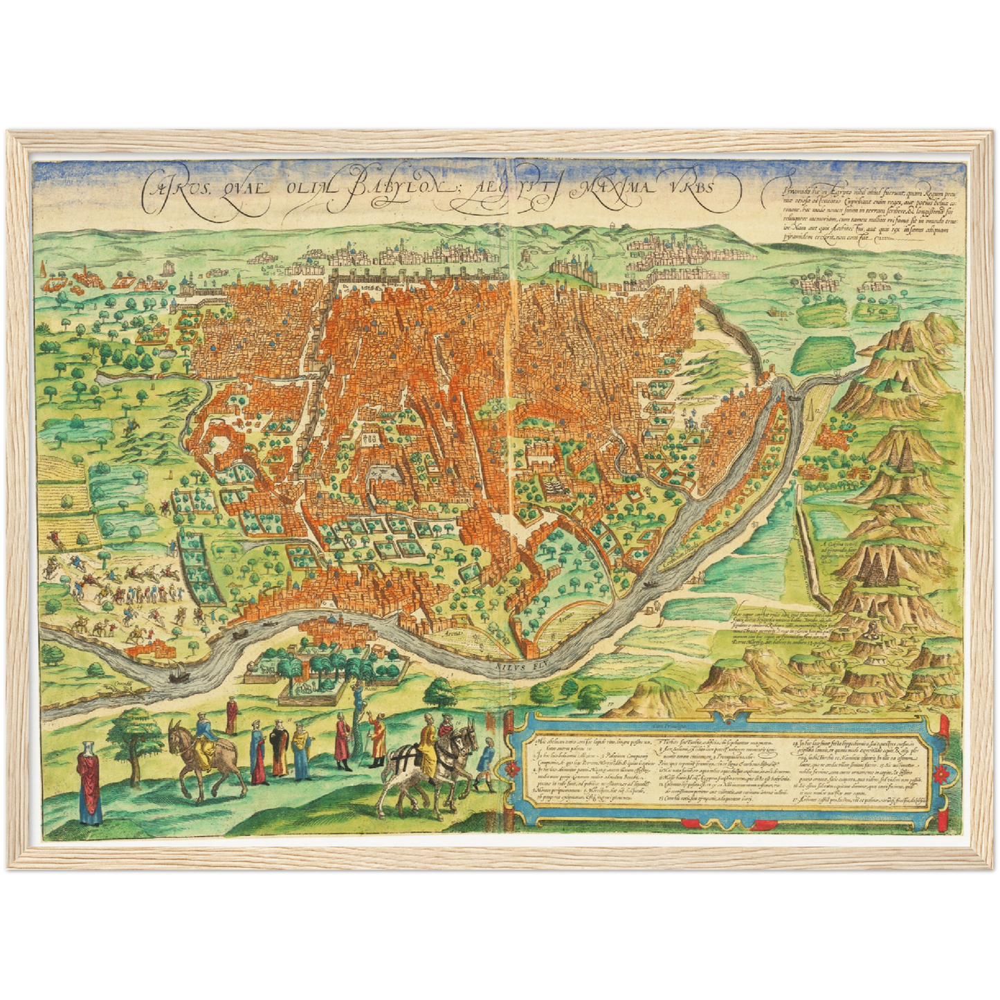 Historischer Stadtplan Kairo um 1572