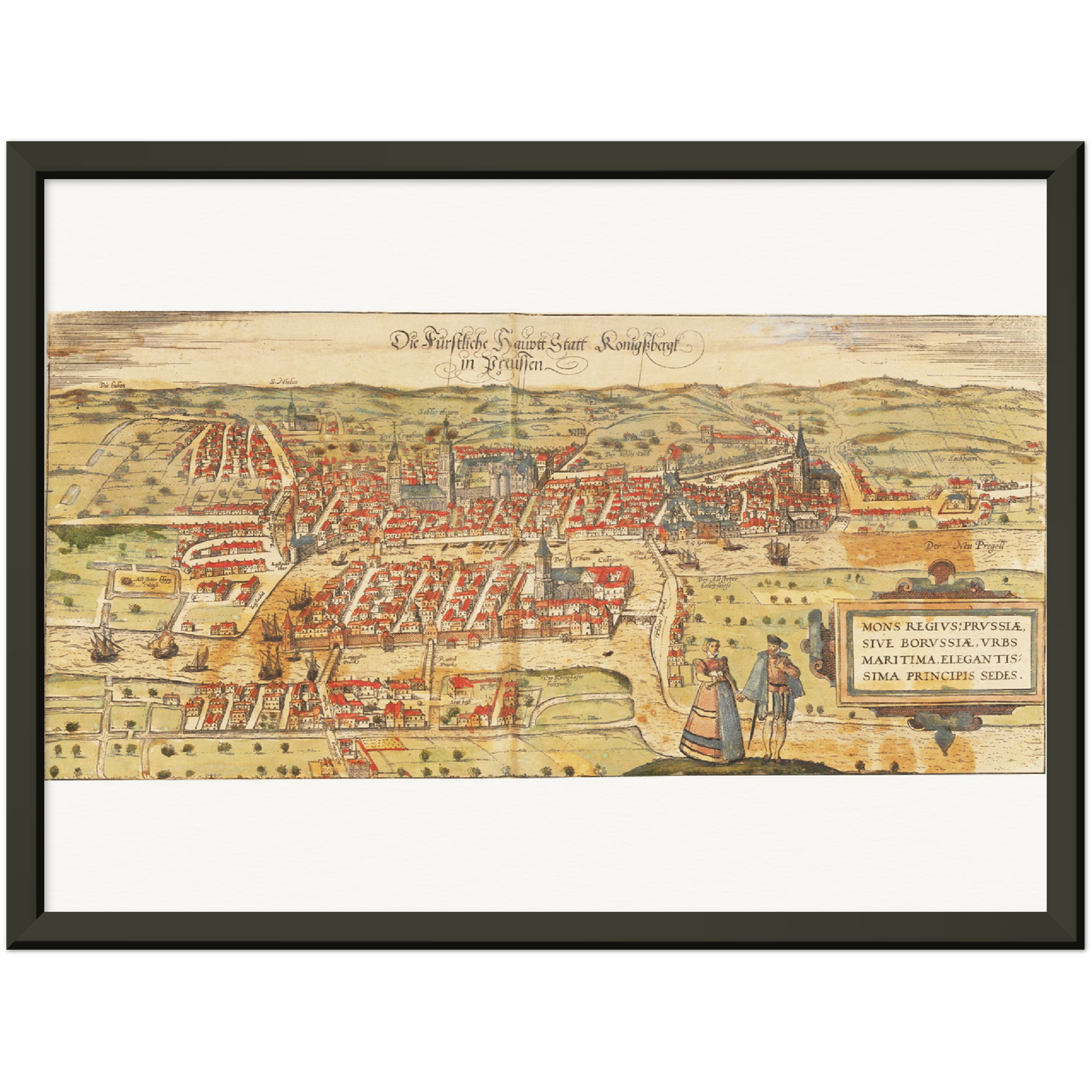 Historische Stadtansicht Königsberg um 1582