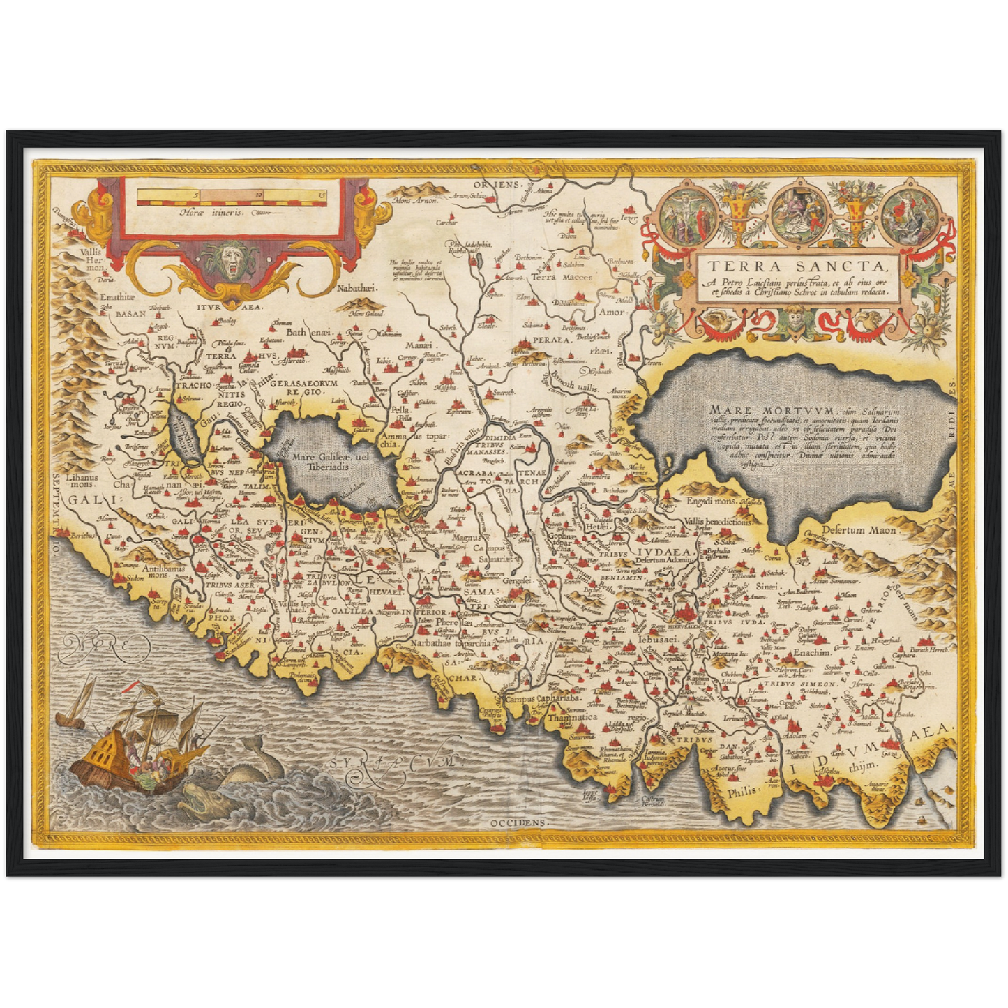 Historische Landkarte Heiliges Land um 1609