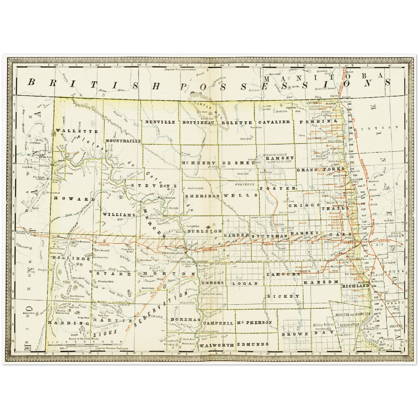 Historical city map Test product horizontal 3 sizes