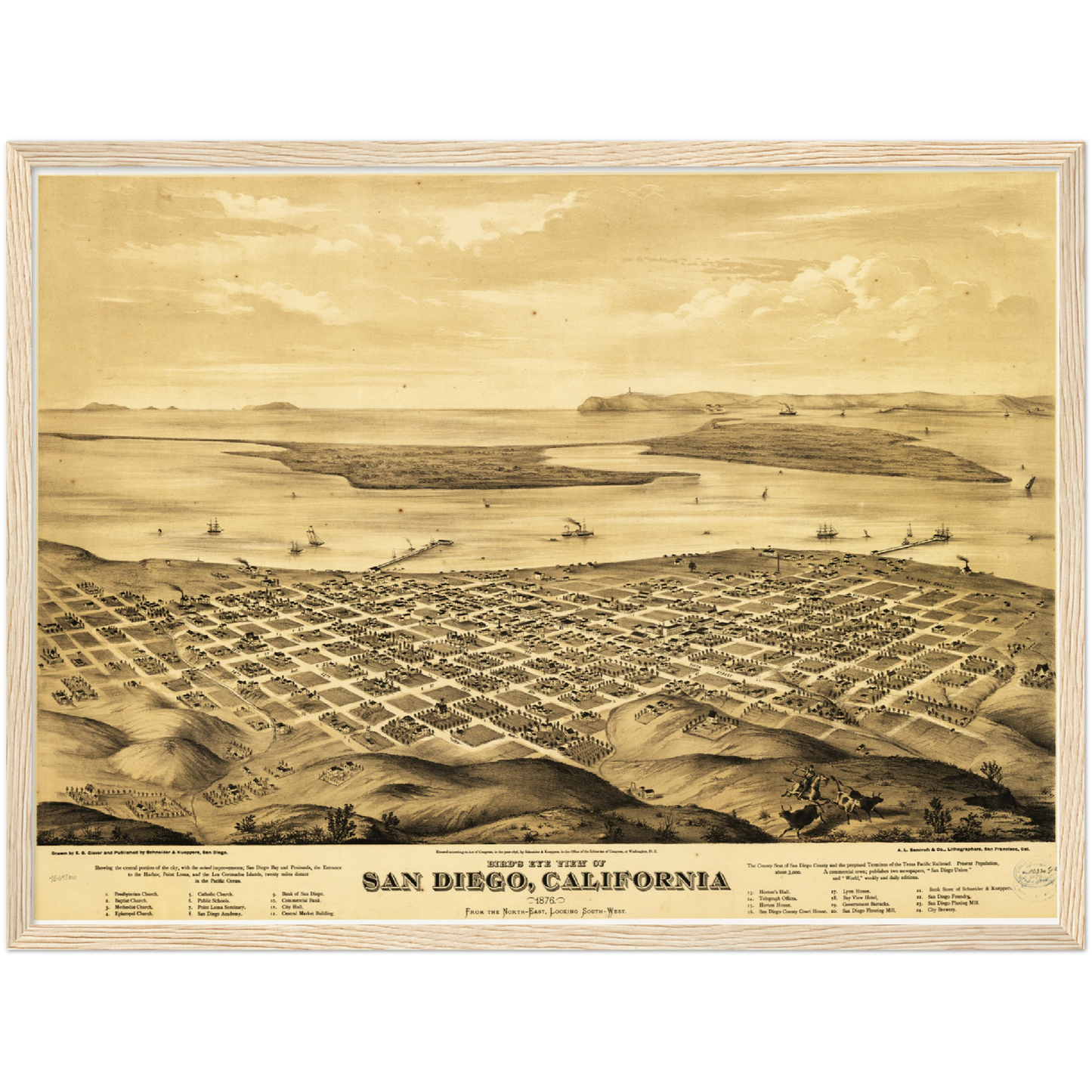 Historical city map Test product horizontal 3 sizes