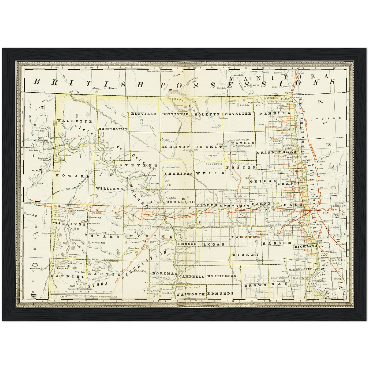 Historical city map Test product horizontal 3 sizes