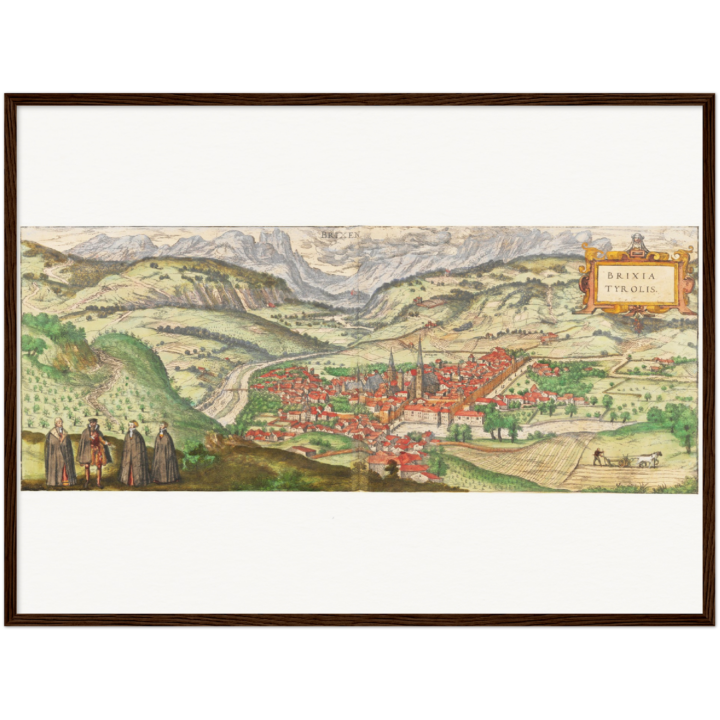 Historische Stadtansicht Brixen um 1592